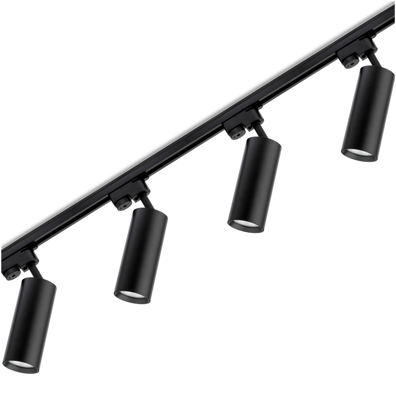 Zestaw Szyna Oświetleniowa Szynoprzewód 2 m + 4x Reflektor Szynowy RITI GU10 Czarny LUMILED - główne zdjęcie produktu