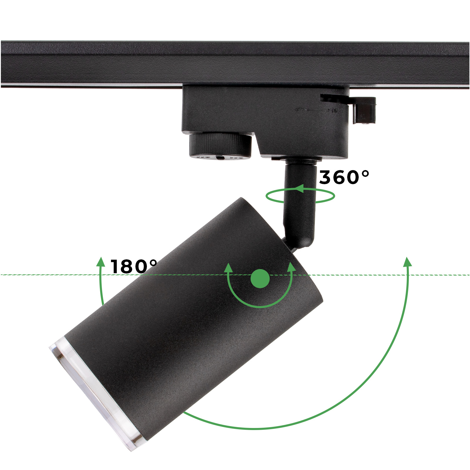 Lampa Sufitowa Szynoprzewód Szyna Spot Reflektor Szynowy GU10 LED ADERO Czarny LUMILED - pierwsza cecha produktu