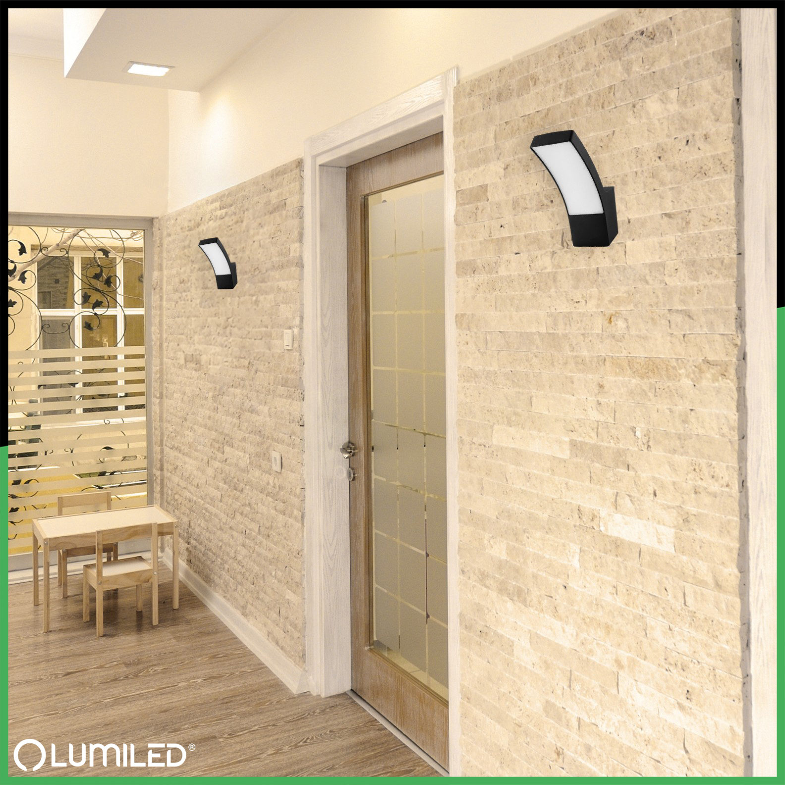 Lampa Elewacyjna LED Zewnętrzna Ścienna Czarna Kinkiet Ogrodowy 10W 4000K IP54 LOGIA LUMILED - trzecia cecha produktu