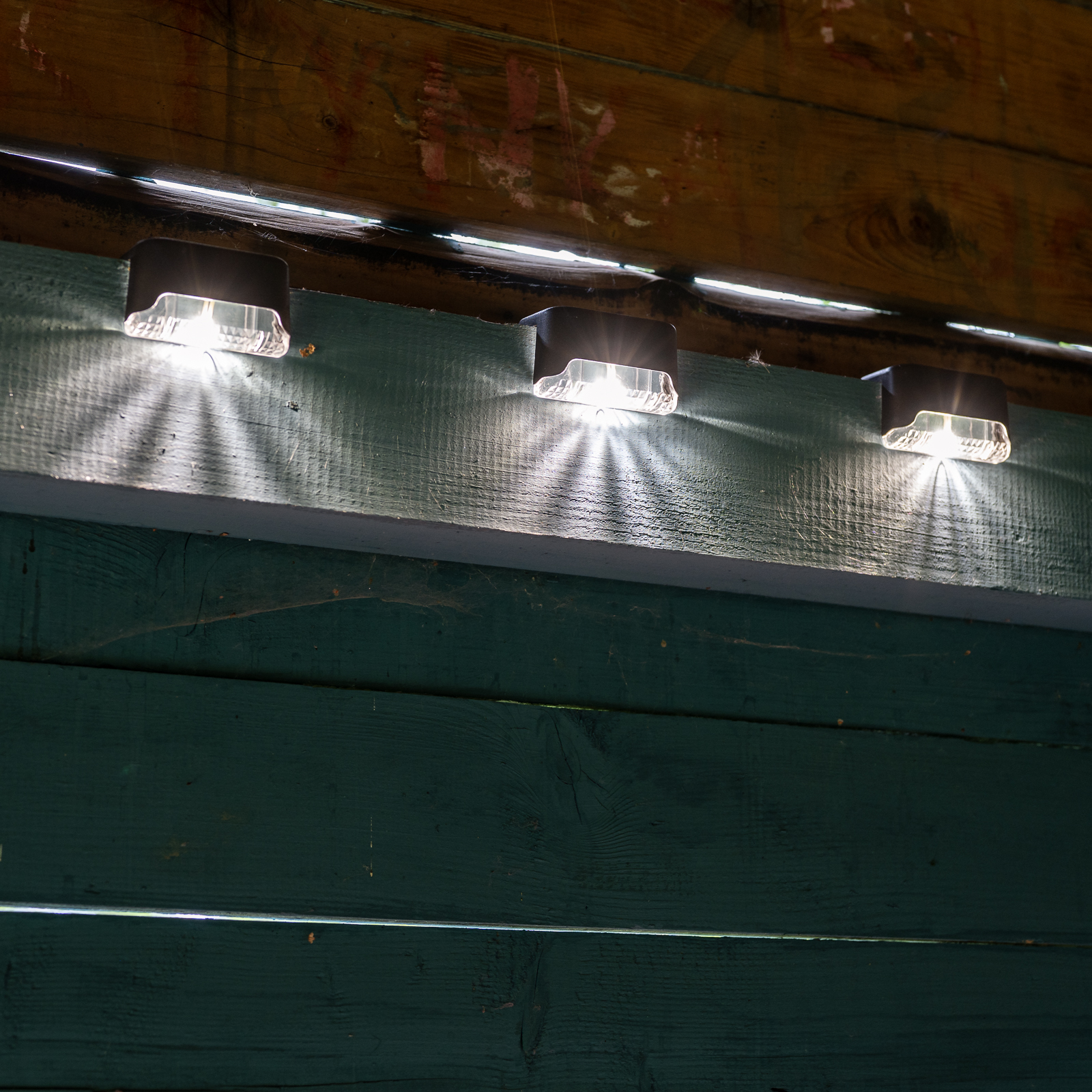 4x Lampa Solarna LED STICO 4000K Schodowa Lampki Zewnętrzne Na Schody Taras Wodoodporne LUMILED - aranżacja