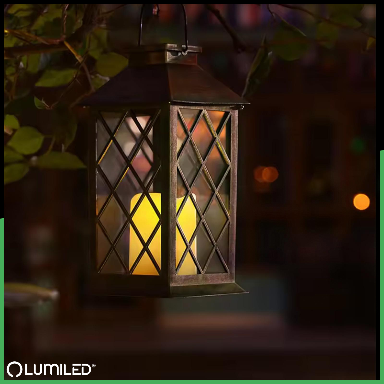 Lampa Solarna Ogrodowa LED Stojąca Latarnia LIRIO 2 IP44 Wisząca Patyna Latarenka LUMILED - trzecia cecha produktu