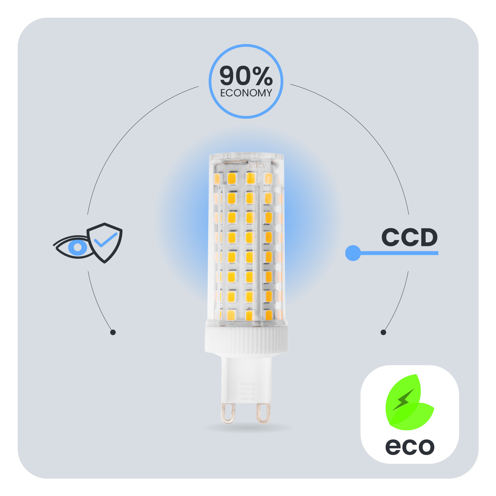 4x Żarówka LED G9 Kapsułka 12W = 100W 1152lm 3000K Ciepła 360° LUMILED - pierwsza cecha produktu