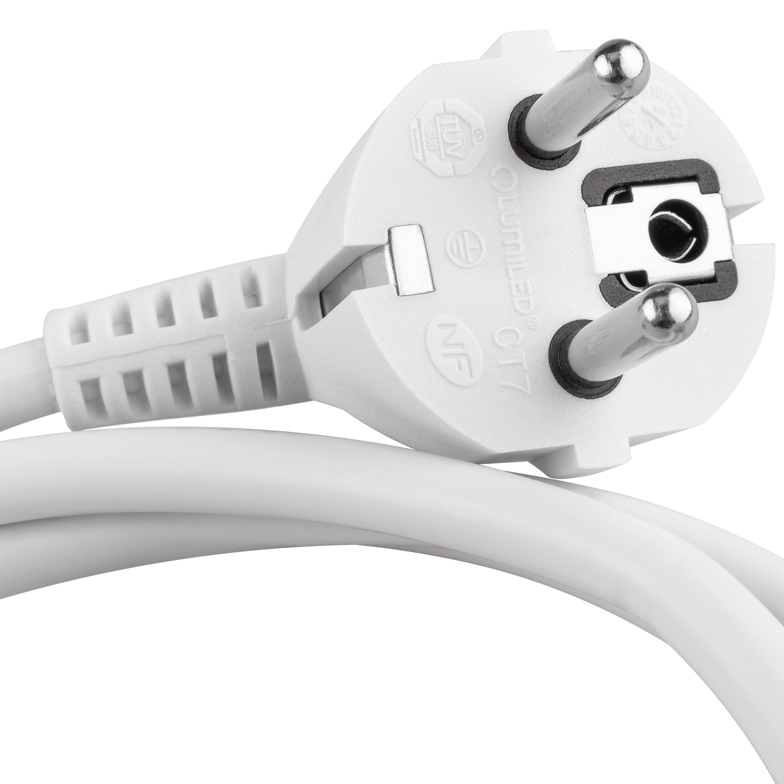 Przedłużacz Sieciowy Kabel z Uziemieniem Listwa Zasilająca 1 Gniazdo 3m Biały Sznur Lendo Lumiled - pierwsza cecha produktu