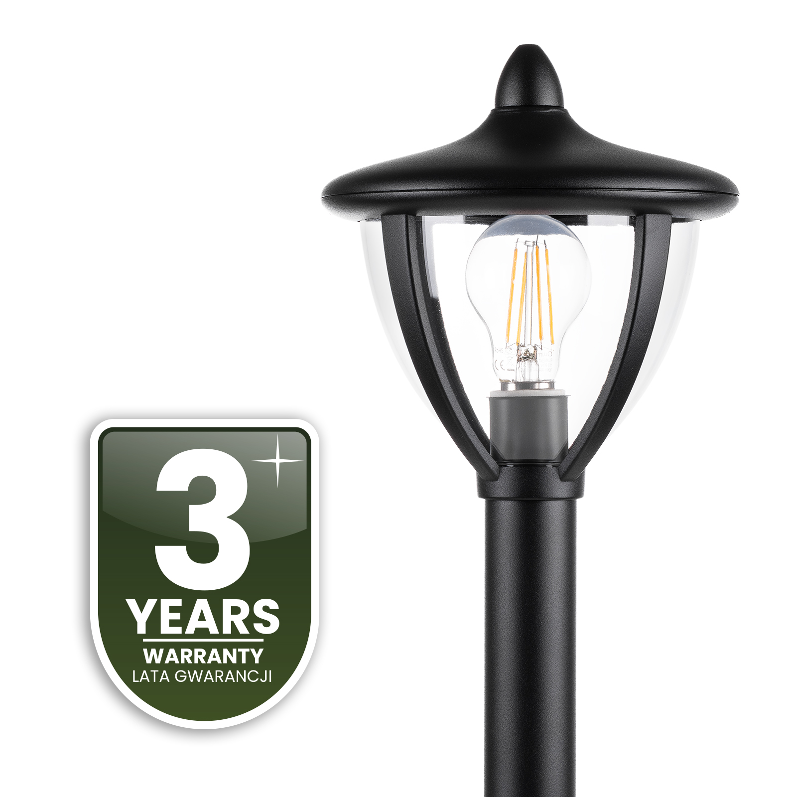 Lampa Ogrodowa Słupek Zewnętrzny Stojący E27 LED Latarnia ARETOS 60cm LUMILED - czwarta cecha produktu