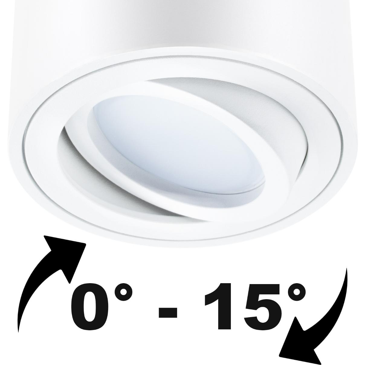 Oprawa Natynkowa HALOGENOWA Spot Tuba Ruchoma GU10 Okrągła Biała 84mm AMAT-M LUMILED - druga cecha produktu