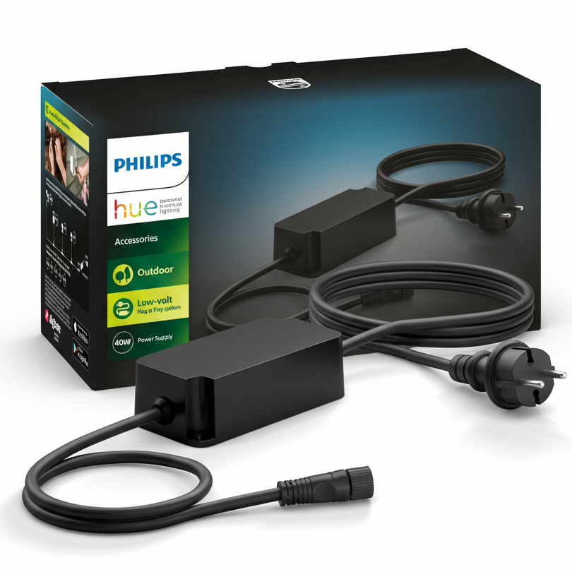 Zasilacz Hermetyczny Zewnętrzny LED 24V 40W IP67 Czarny Outdoor LV Accessory Philips HUE - główne zdjęcie produktu