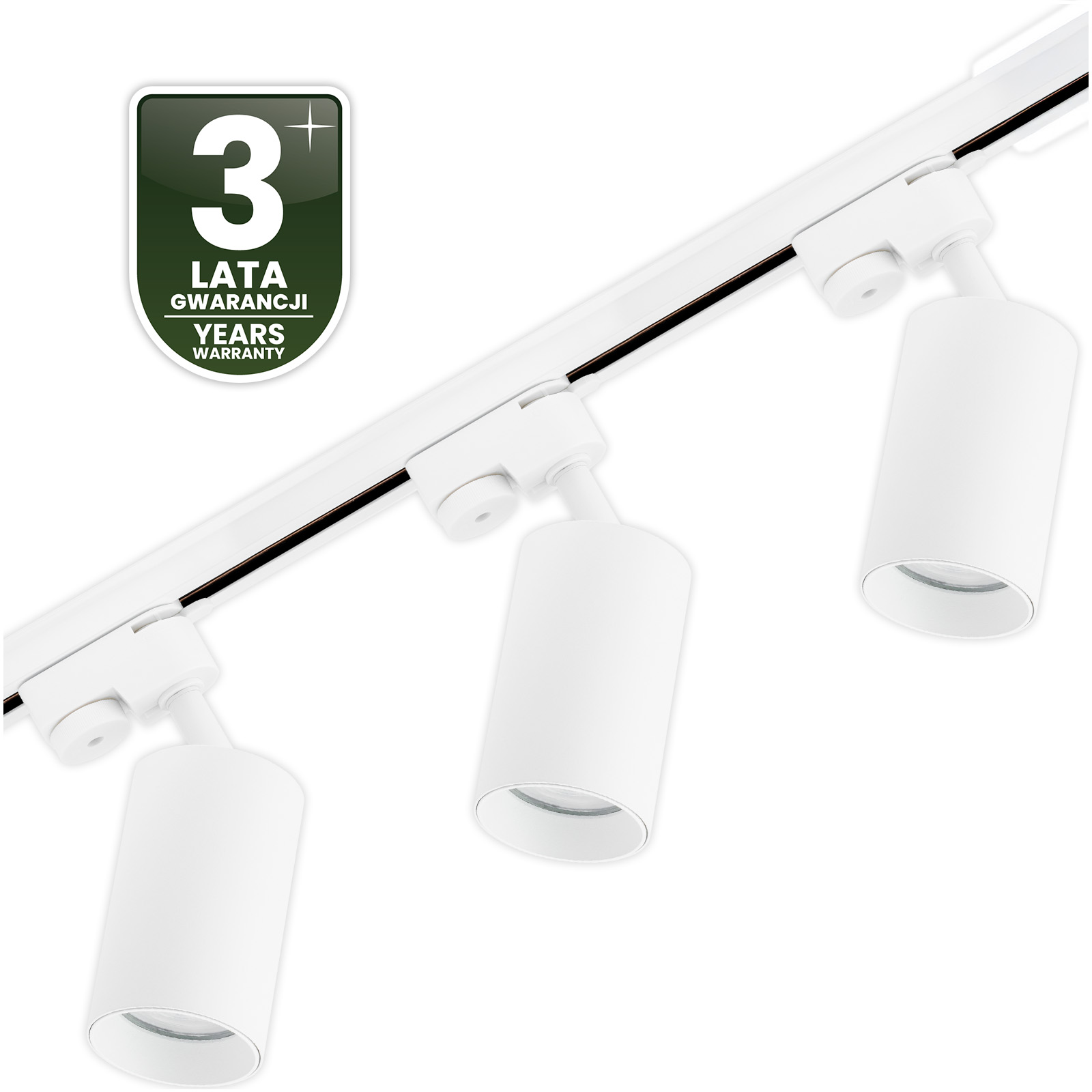 Zestaw Szyna Oświetleniowa Szynoprzewód 1m + 3x Reflektor Szynowy SAGI GU10 Biały LUMILED - czwarta cecha produktu