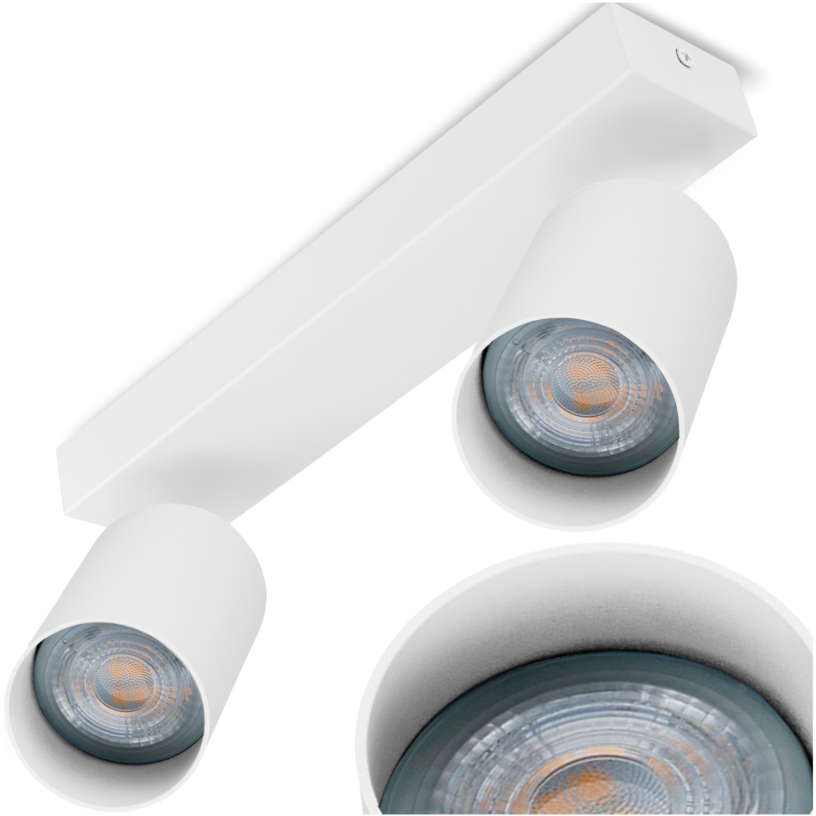 Lampa Sufitowa SPOT TUBA Reflektor Oprawa Halogenowa 2x GU10 TABULA LUMILED - główne zdjęcie produktu