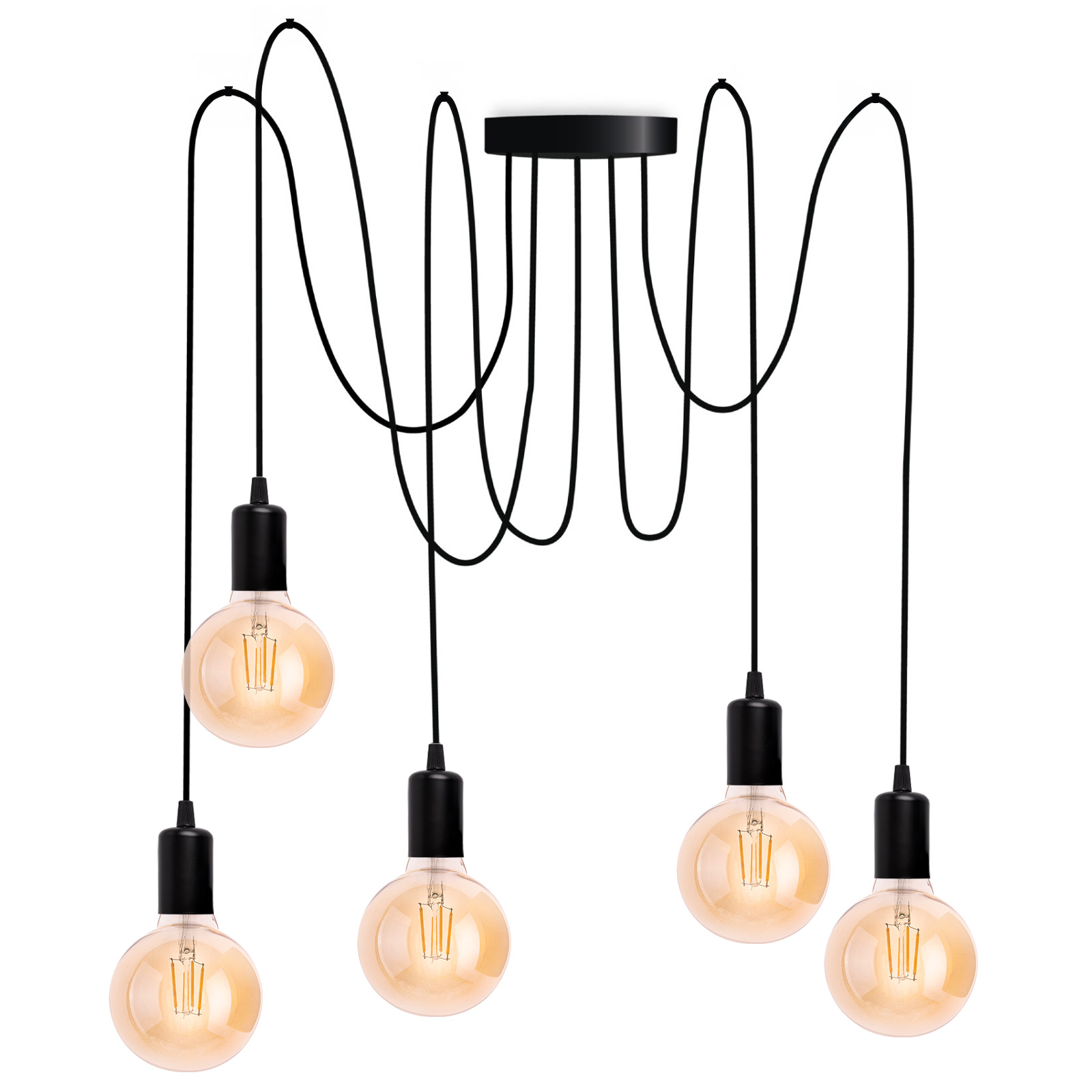 Lampa wisząca sufitowa ARANE PAJĄK 5 ramion do LED 5x E27 LUMILED - główne zdjęcie produktu