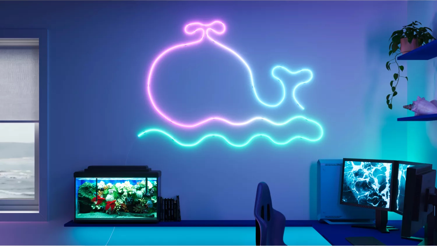 Taśma LED NEON 45W RGBIC 10m Inteligentna SMART WiFi Bluetooth Aplikacja WiZ - obszar zastosowań