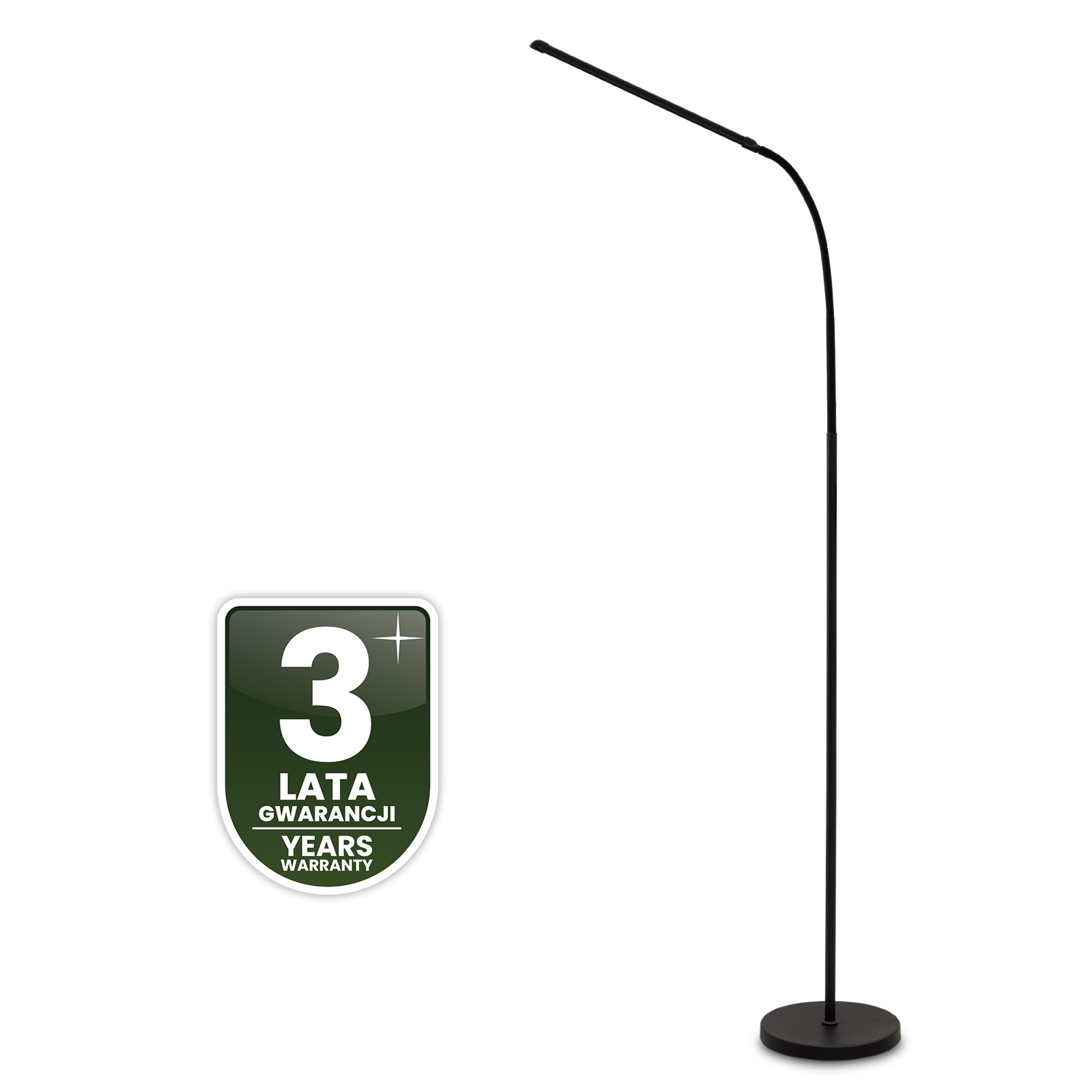 Lampa Stojąca Podłogowa Stołowa LED 14W CCT Ściemnialna z Regulacją Wysokości LONGA 2 Czarna LUMILED - czwarta cecha produktu