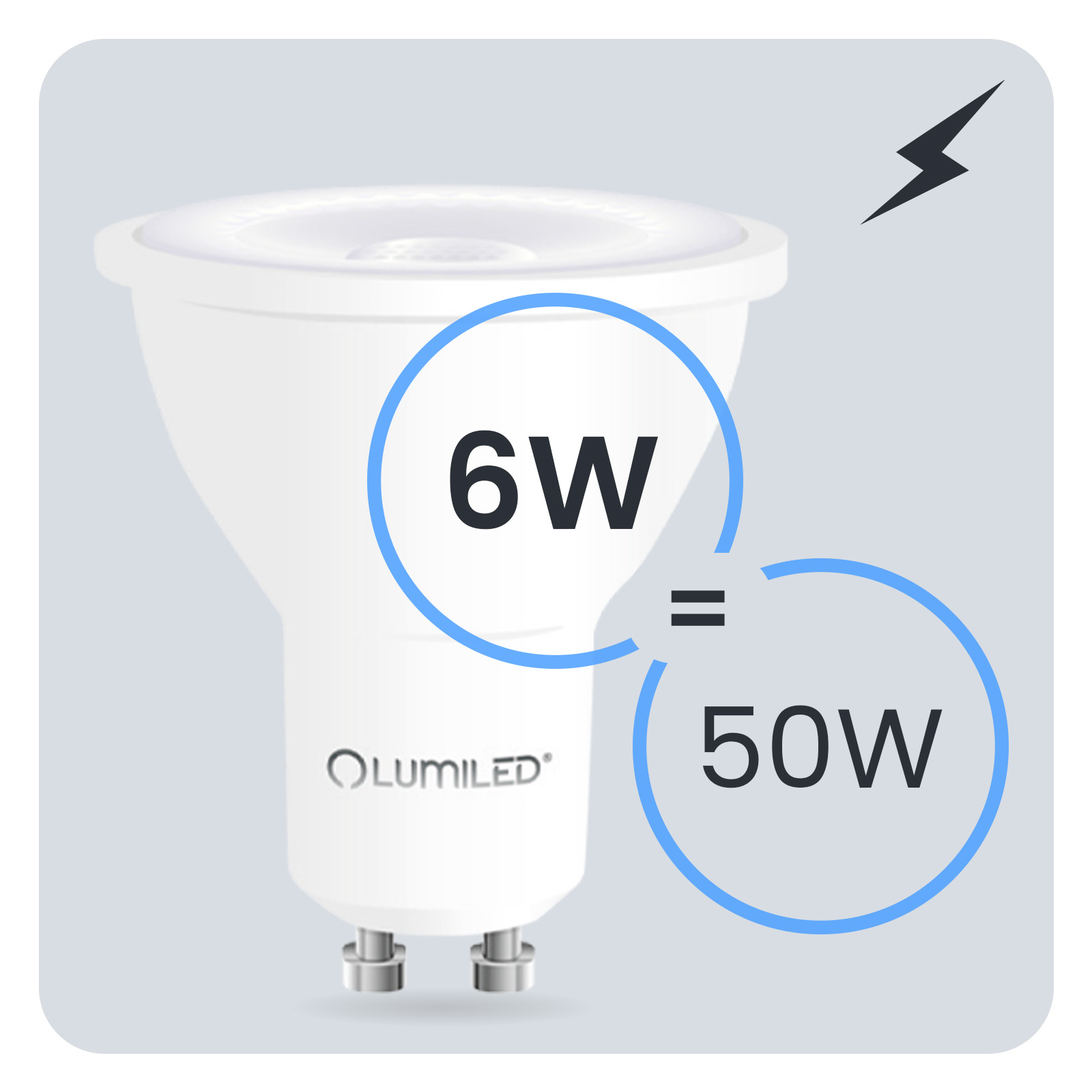 Żarówka LED GU10 Reflektor PAR16 6W = 50W 600lm 4000K Neutralna 36° LUMILED - trzecia cecha produktu