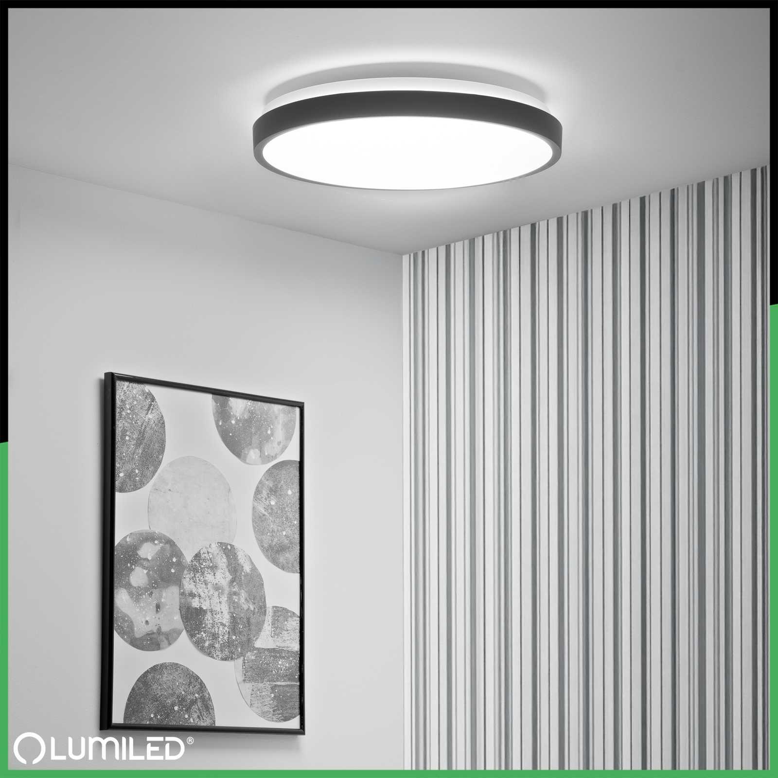Plafon LED Lampa Sufitowa Natynkowa 24W 4000K CELIS Okrągły IP44 Czarny Ring ALS LUMILED - obszar zastosowań