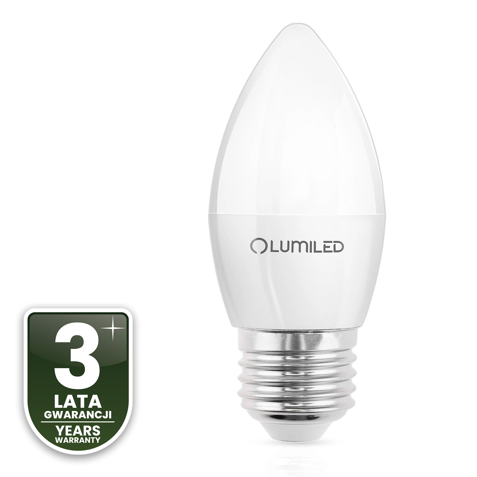 Żarówka LED E27 Świeczka B35 8W = 65W 880lm 6500K Zimna 180° LUMILED - czwarta cecha produktu