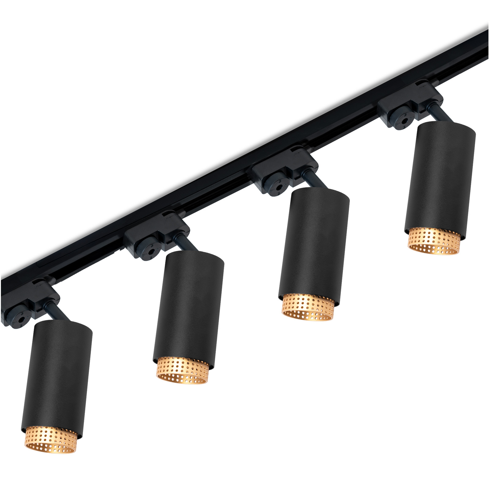 ZESTAW Szynoprzewód Listwa Szyna 2m + 4x Lampa Sufitowa Reflektor GU10 Oświetlenie Szynowe LUMILED - główne zdjęcie produktu