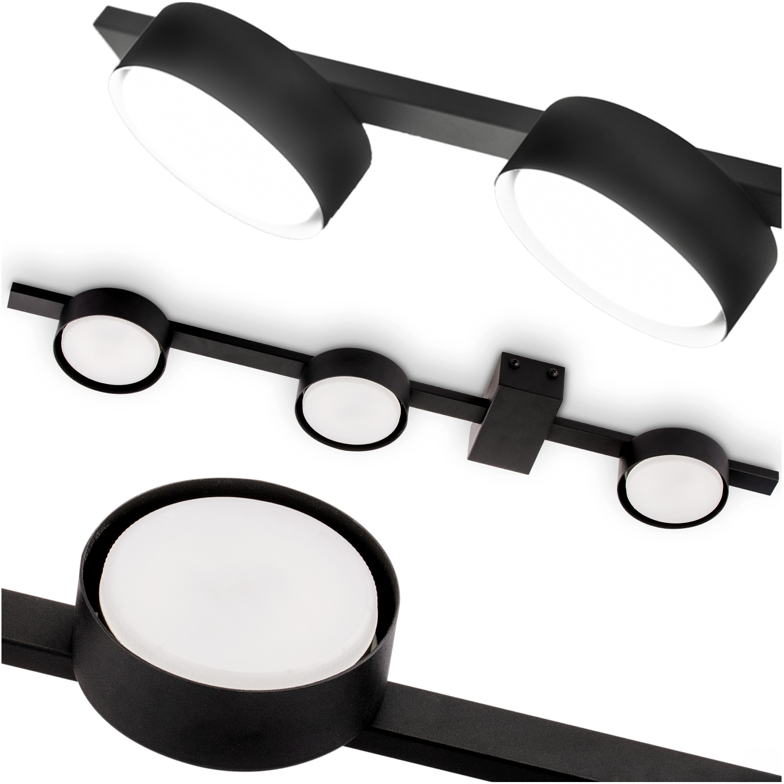 Lampa Sufitowa OVILO Oprawa Halogenowa LED 3x GX53 Spot Kinkiet Reflektor Ścienna LUMILED - główne zdjęcie produktu