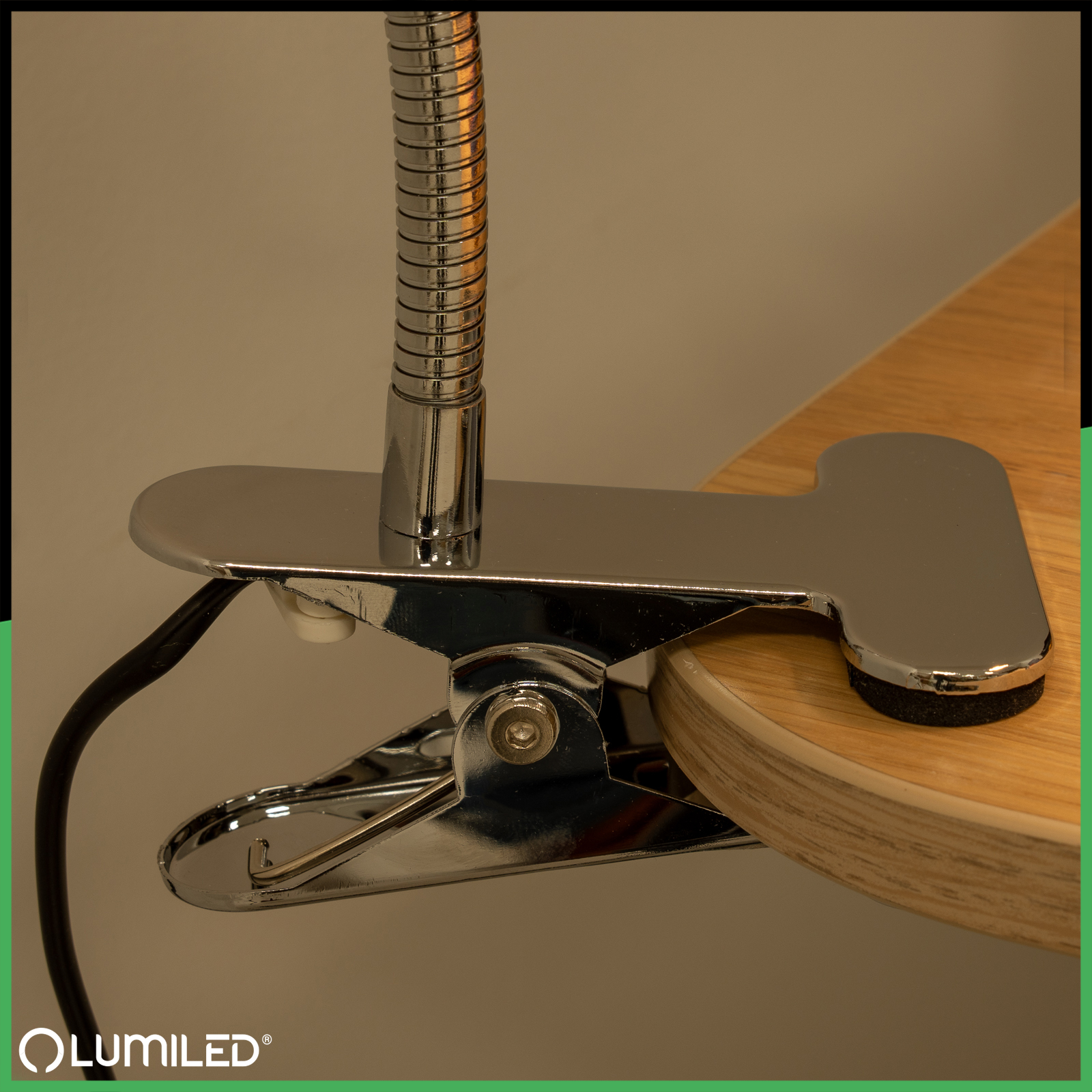 Lampka Biurkowa Stołowa Regulowana DONA Szkolna Nocna E27 Klips Czarna LUMILED - druga cecha produktu