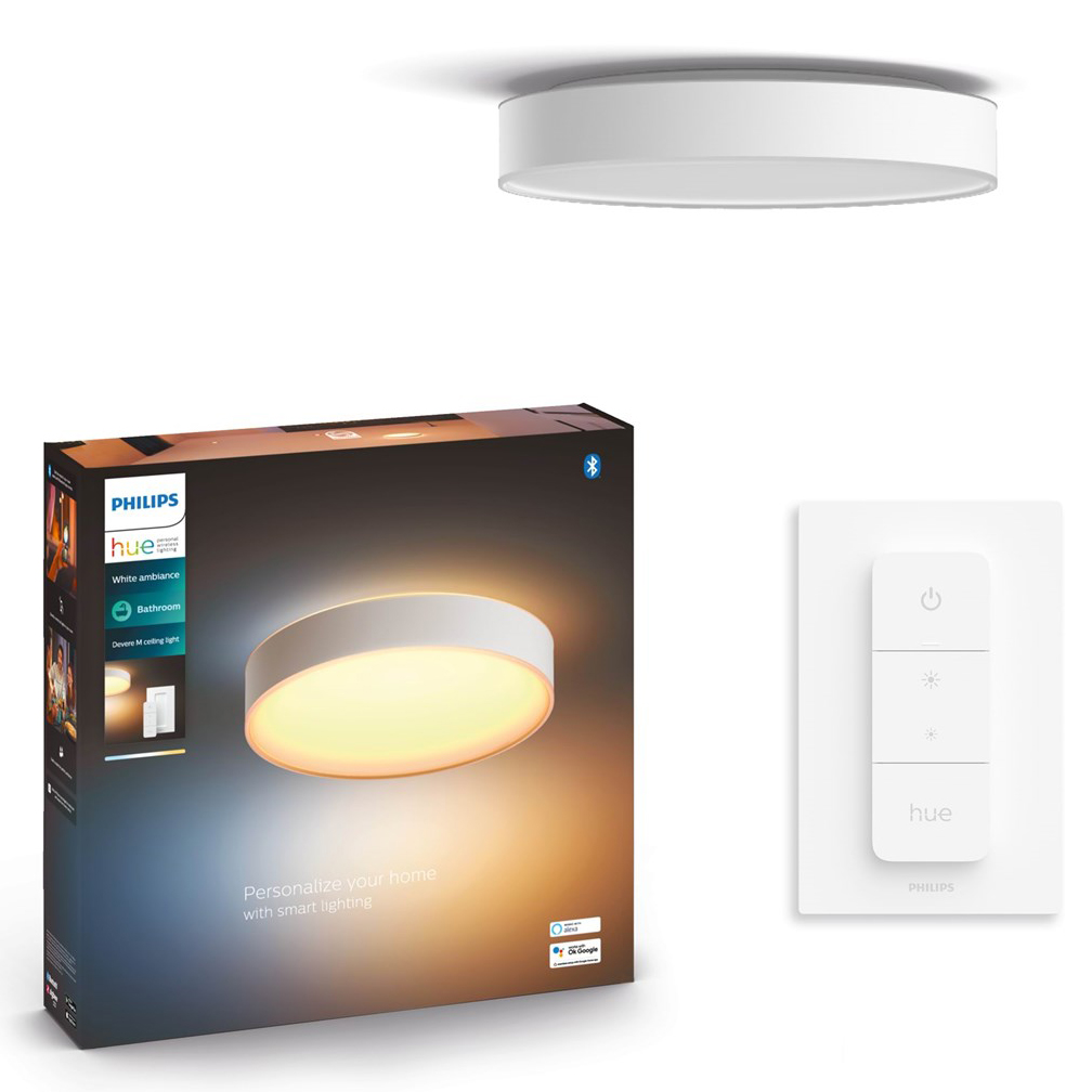 Plafon LED Lampa Sufitowa Natynkowa 19.2W 2450lm IP44 White Ambiance TW Biała 38cm Inteligentna SMART Zigbee Bluetooth Devere Philips HUE - główne zdjęcie produktu