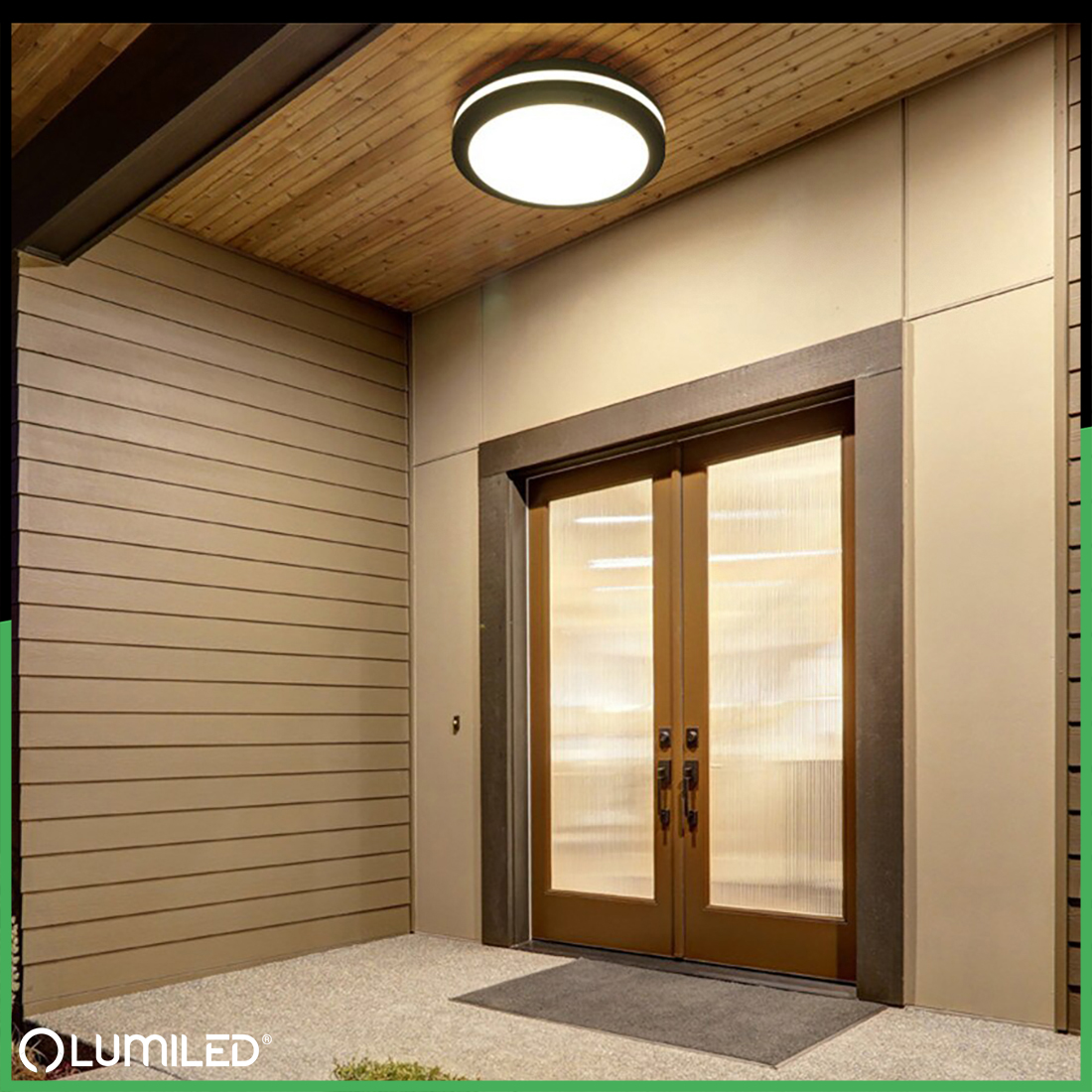 Lampa Ogrodowa Zewnętrzna Ścienna Kinkiet Elewacyjny do LED 2x E27 Okrągły LARIS LUMILED - obszar zastosowań