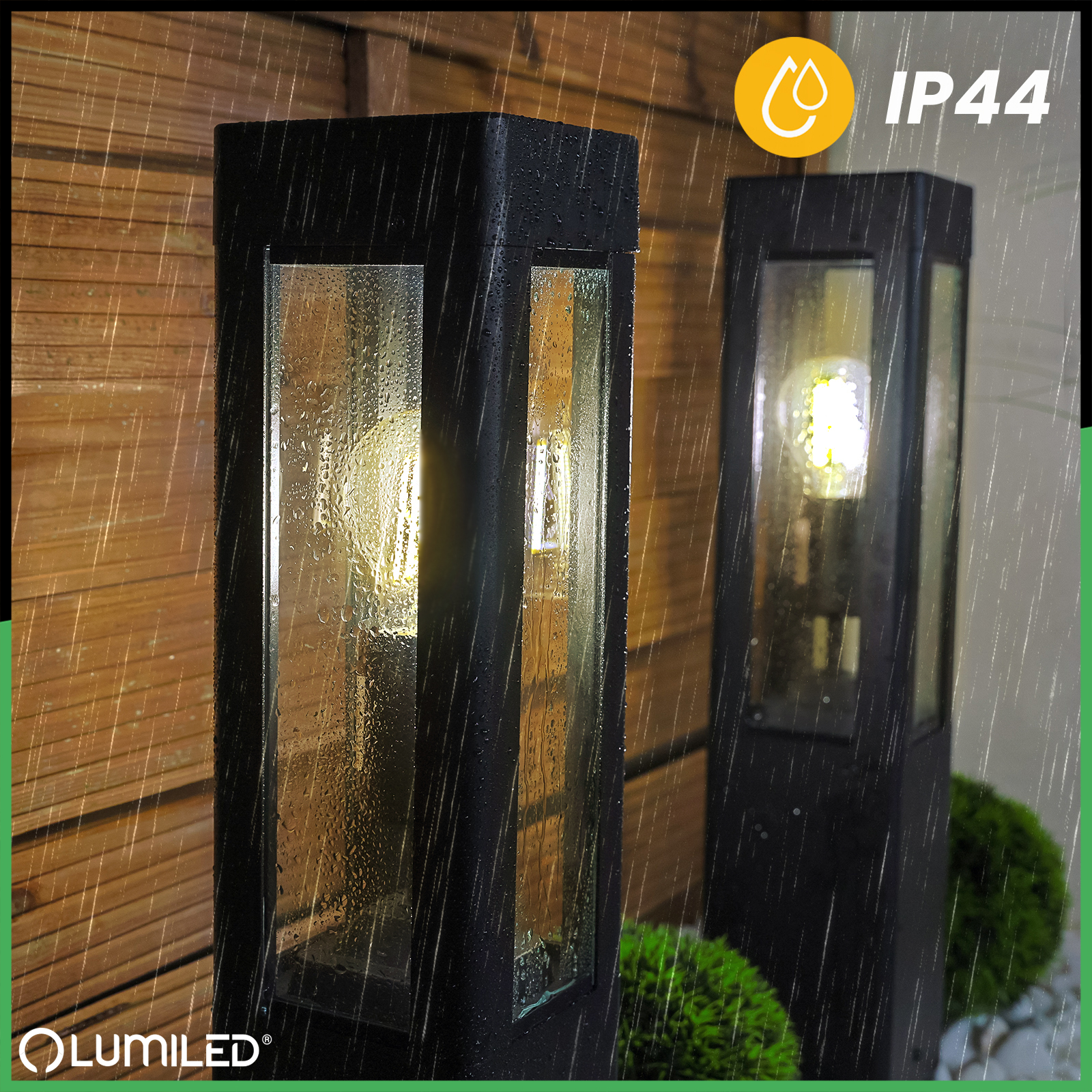 Lampa Ogrodowa Zewnętrzna Aluminium Czarna Oprawa E27 IP44 SŁUPEK 50cm TILIA LUMILED - pierwsza cecha produktu