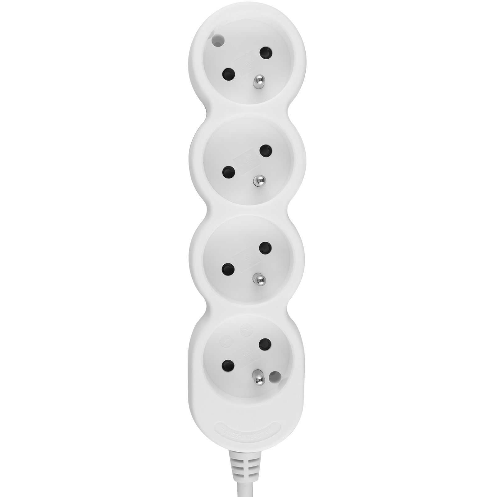 Przedłużacz Sieciowy Kabel z Uziemieniem Listwa Zasilająca 4 Gniazda 1.5m Biały Sznur Lendo Lumiled - trzecia cecha produktu
