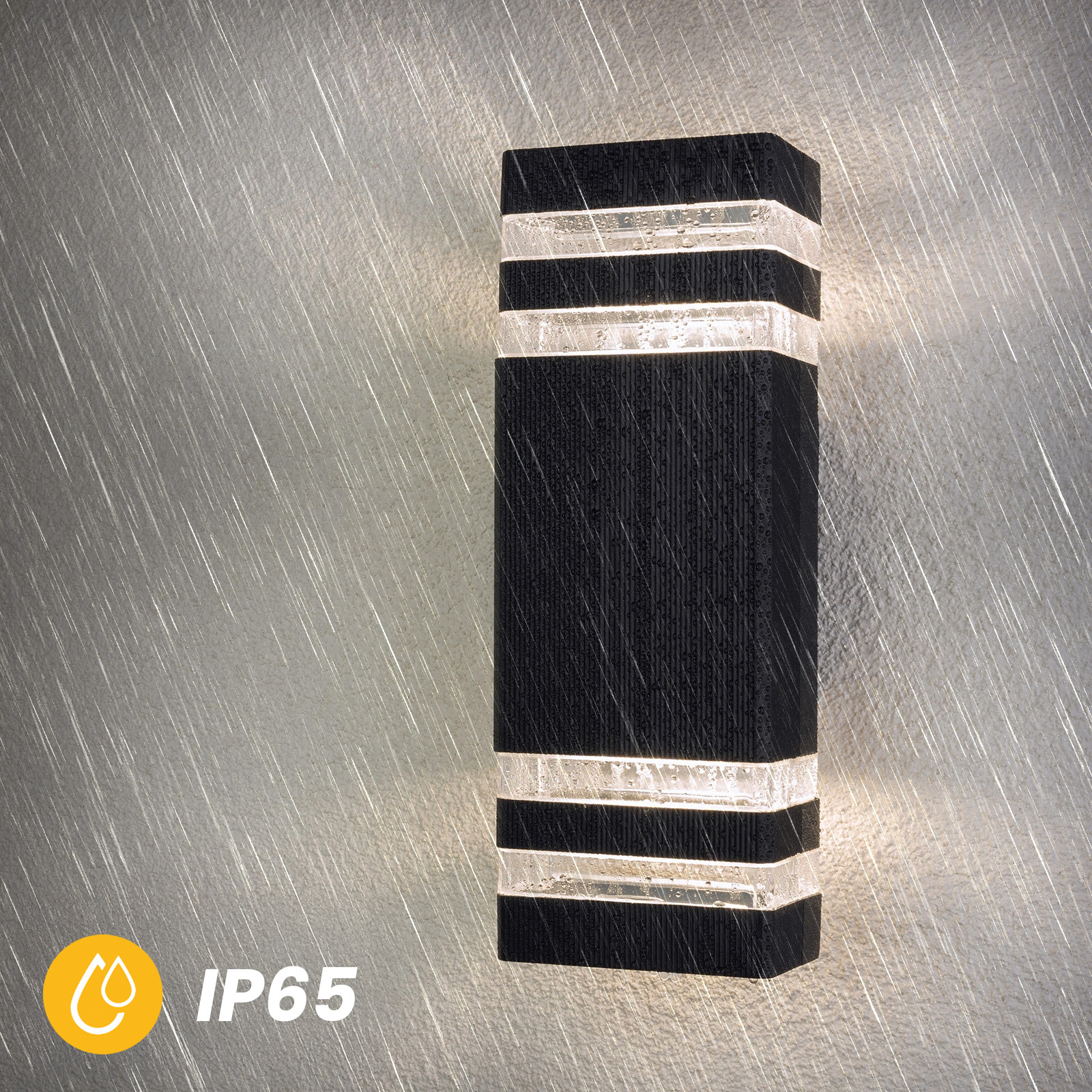 Lampa Ogrodowa Kinkiet Elewacyjny góra dół GU10 Czarny PROTEA LUMILED - trzecia cecha produktu