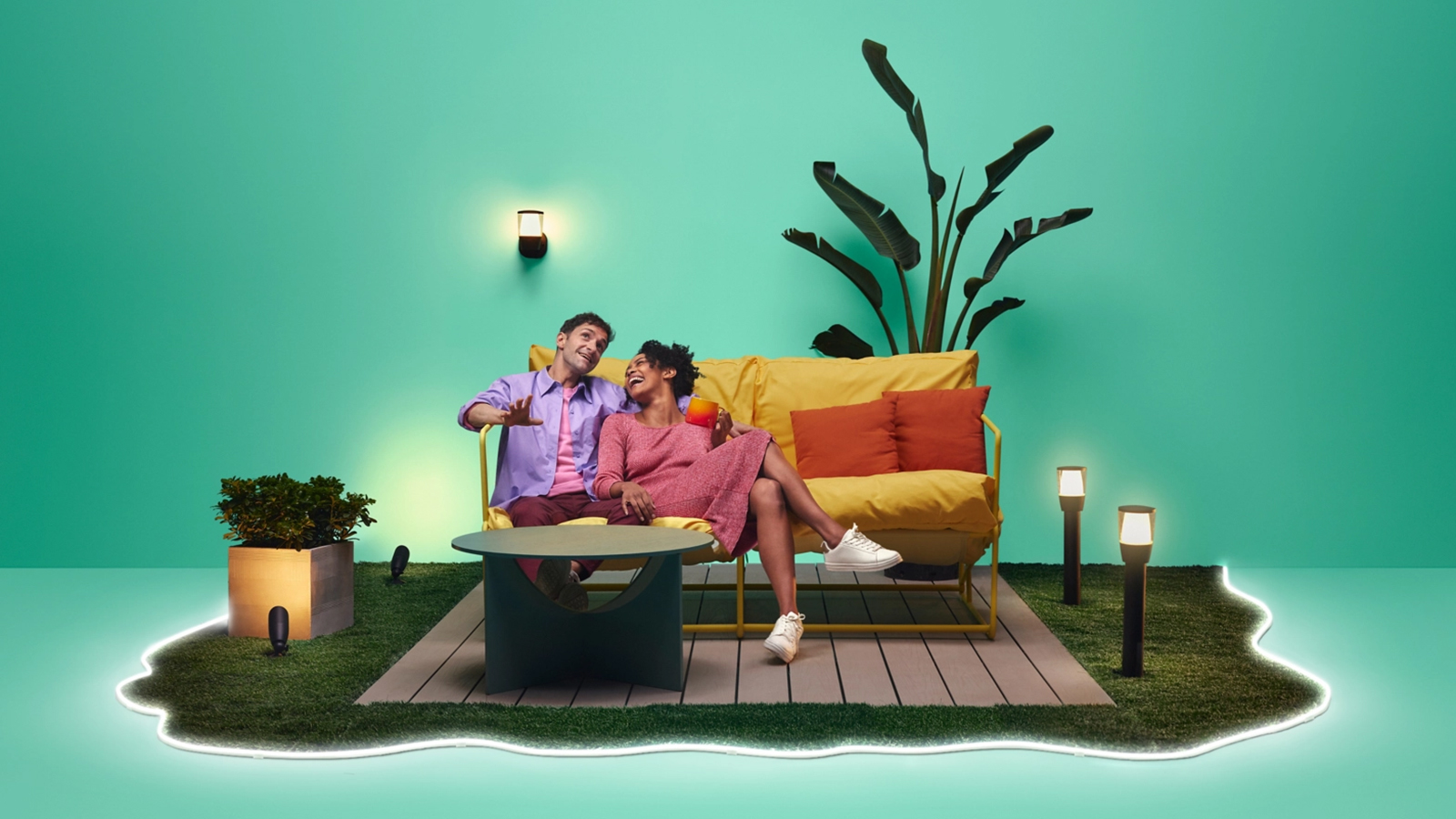 Reflektor Ogrodowy LED Wbijany Lampa 4W 270lm 2700-5000K RGB + TW Czarna Inteligentna SMART WiFi Bluetooth Aplikacja WiZ - obszar zastosowań