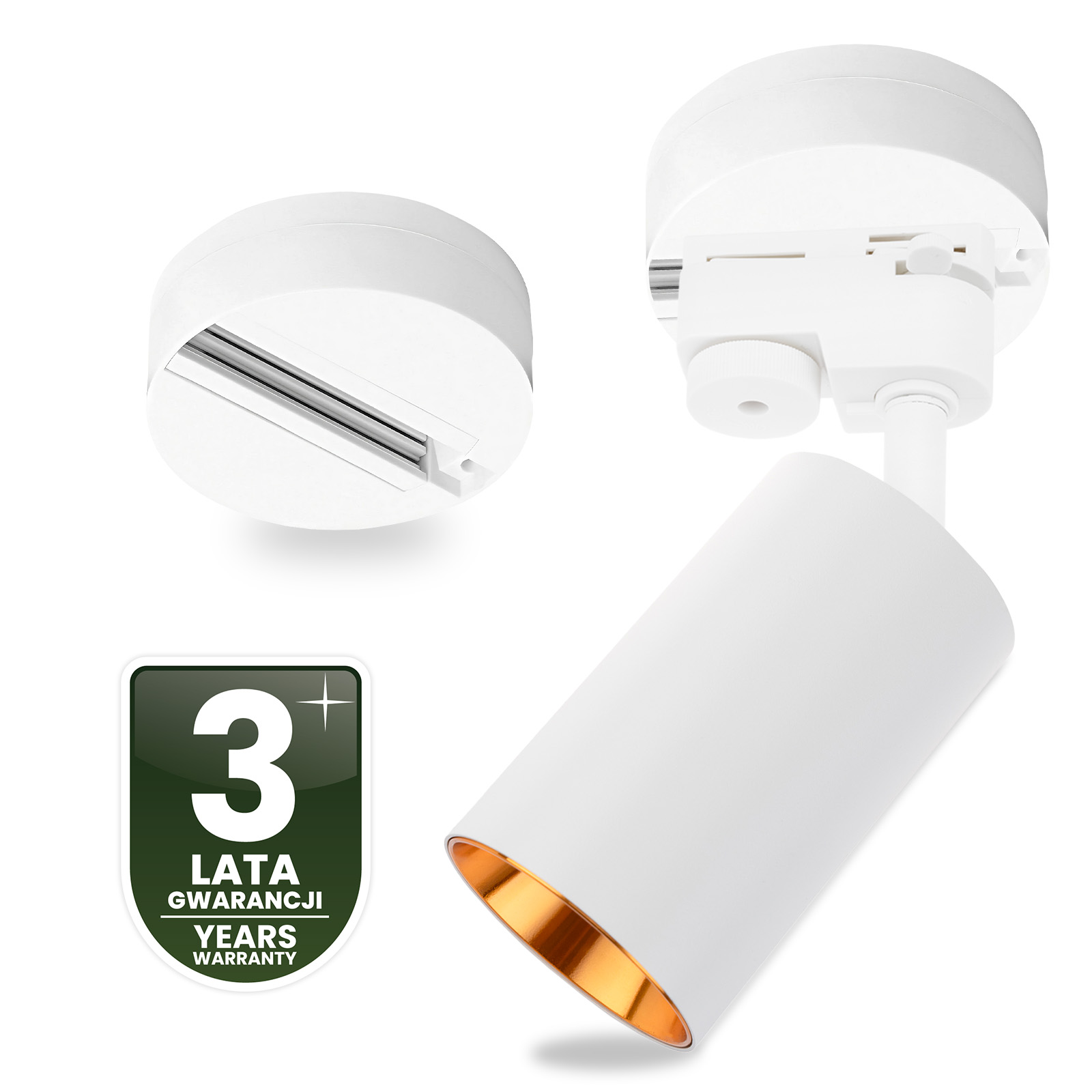 ZESTAW LUMILED SZYNA HUMA BIAŁY + REFLEKTOR SZYNOWY SAGI BIAŁO-ZŁOTY - czwarta cecha produktu