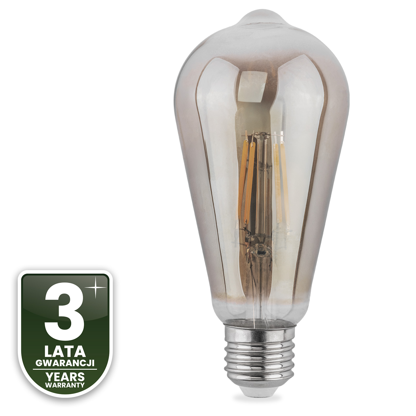 Żarówka LED E27 Edison ST64 6W = 50W 660lm 2200K Ciepła 360° DYMIONA FILAMENT LUMILED - trzecia cecha produktu