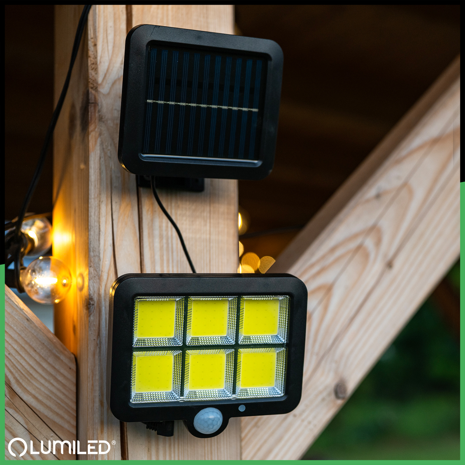 Naświetlacz Solarny LED Halogen Lampa Ogrodowa 6500K IP65 Czujnik Ruchu i Zmierzchu DECRO LUMILED - obszar zastosowań