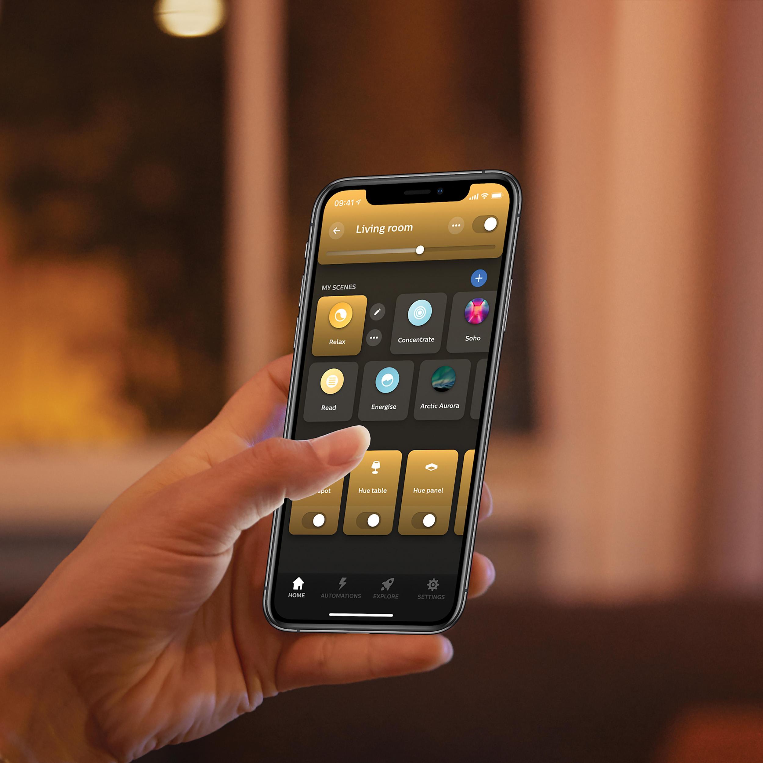 Żarówka LED E14 Świeczka B39 5.5W = 40W 470lm 2700K Biała Ciepła SMART Inteligentna Bluetooth ZigBee White Philips HUE - pierwsza cecha produktu