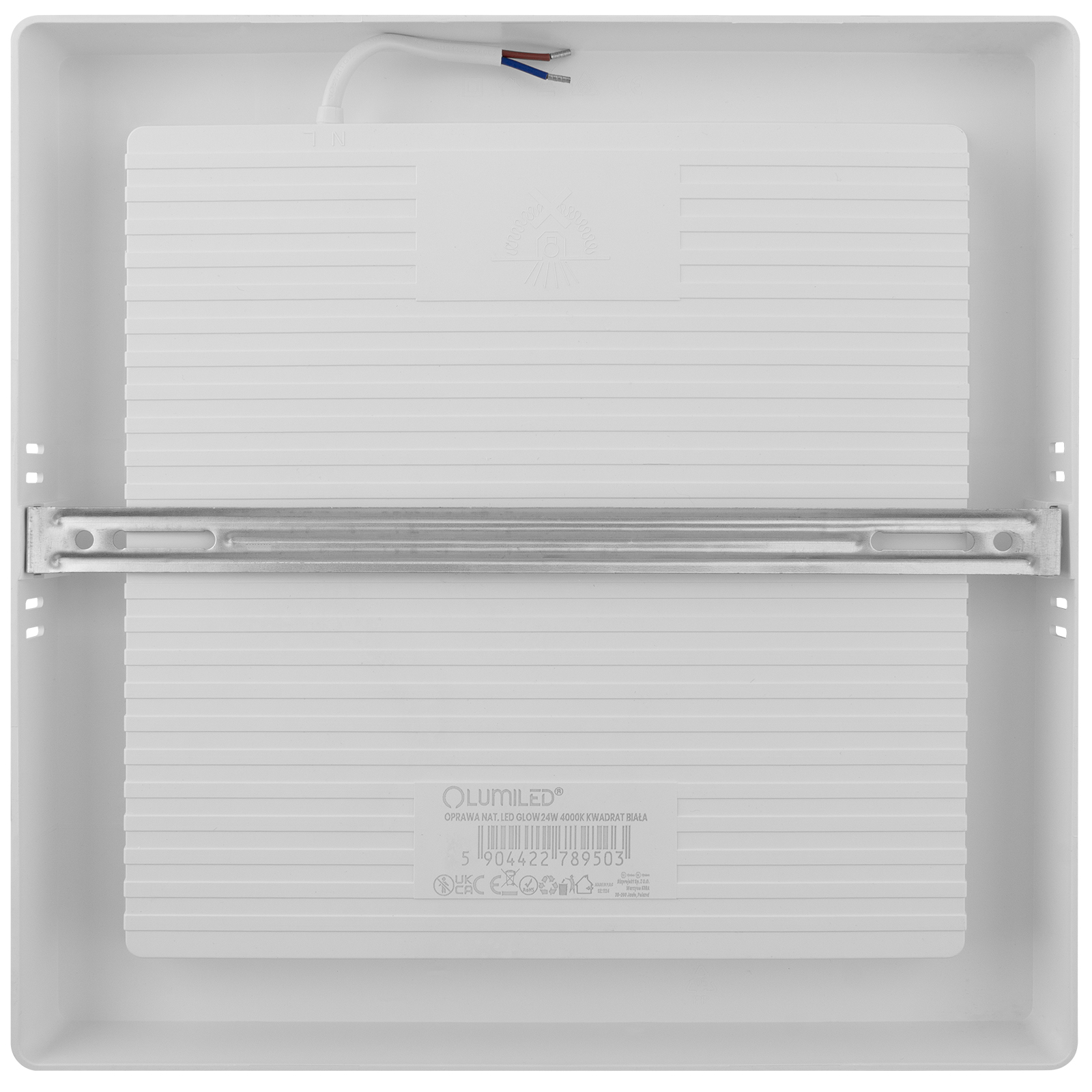 Oprawa Natynkowa Lampa LED Sufitowa 24W Kwadrat 4000K GLOW Biała LUMILED - pierwsza cecha produktu