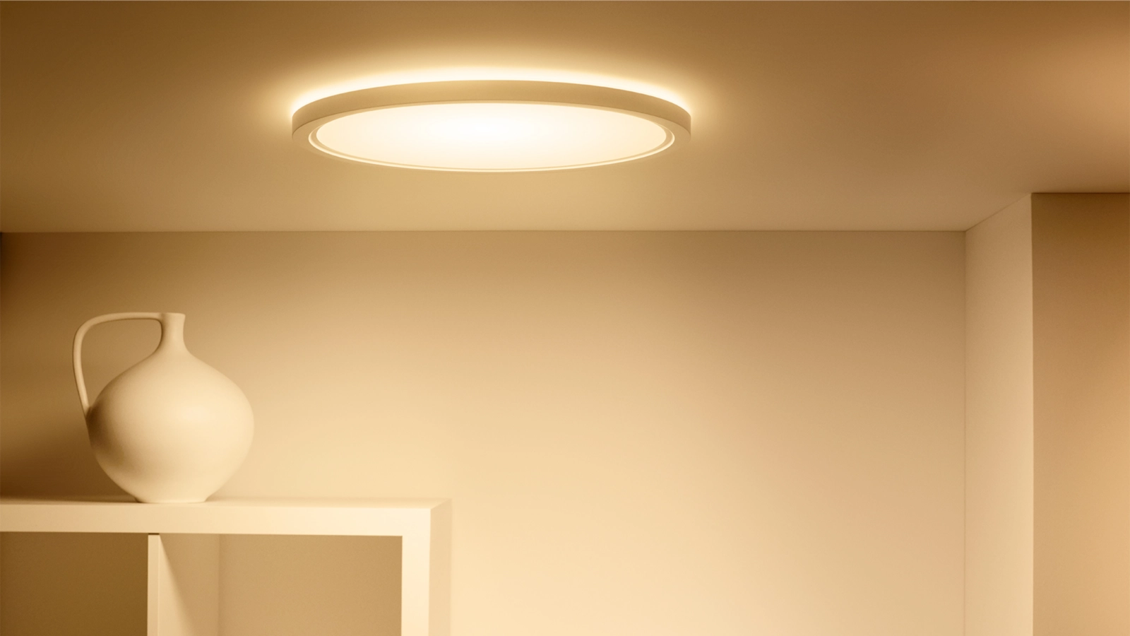 Plafon LED Lampa Sufitowa Natynkowa 32W 3750lm 2700-6500K RGB + TW 54.5cm Biała Okrągła Inteligentna SMART WiFi Bluetooth Aplikacja Superslim WiZ - obszar zastosowań