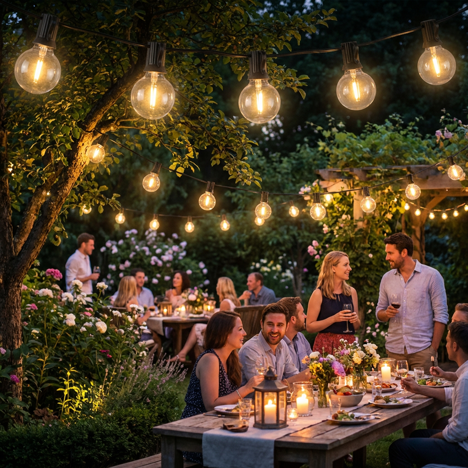 Girlanda Solarna Ogrodowa 40x LED Ozdobne Kuleczki 19,55m 2700K Ciepła + Pilot CALLIS2 LUMILED - obszar zastosowań