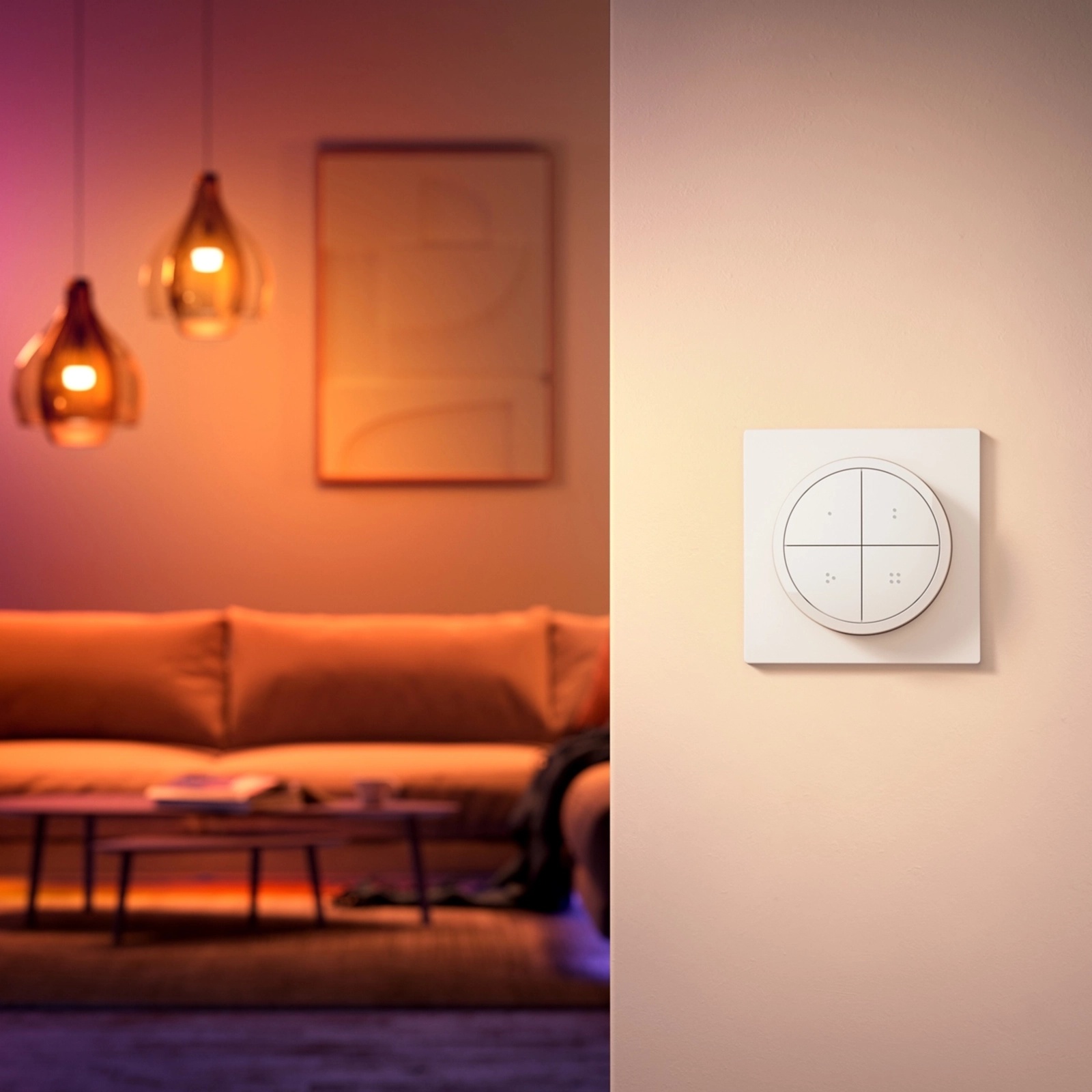 Kontroler Włącznik Ściemniacz Pilot Biały Regulator Zigbee Bluetooth Tap Dial Switch Philips HUE - obszar zastosowań