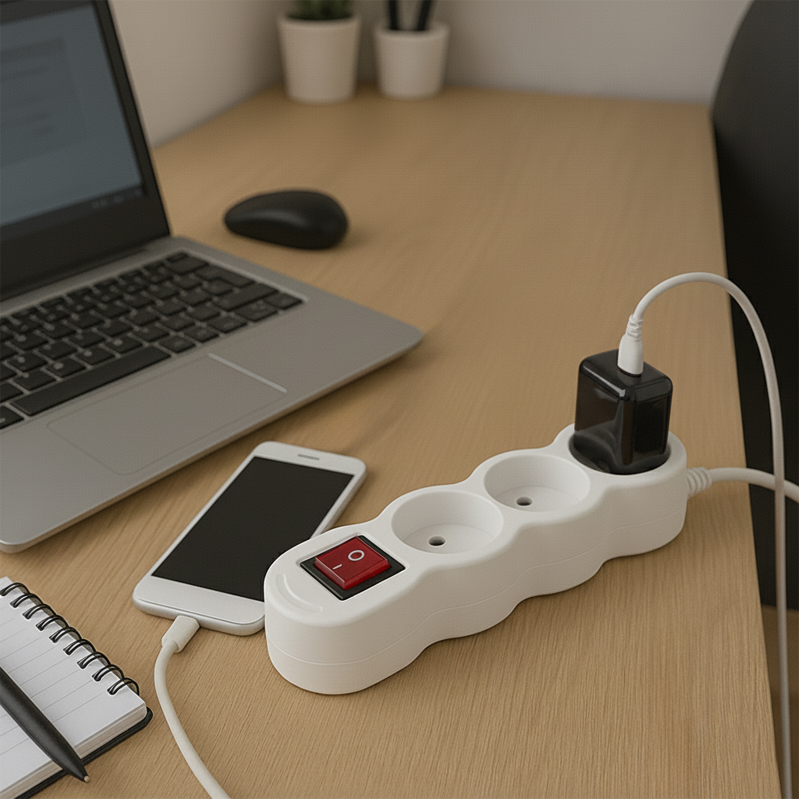 Przedłużacz Sieciowy Kabel z Uziemieniem Listwa Zasilająca 3 Gniazda 3m Włącznik ON/OFF Biały Sznur Lendo Lumiled - obszar zastosowań