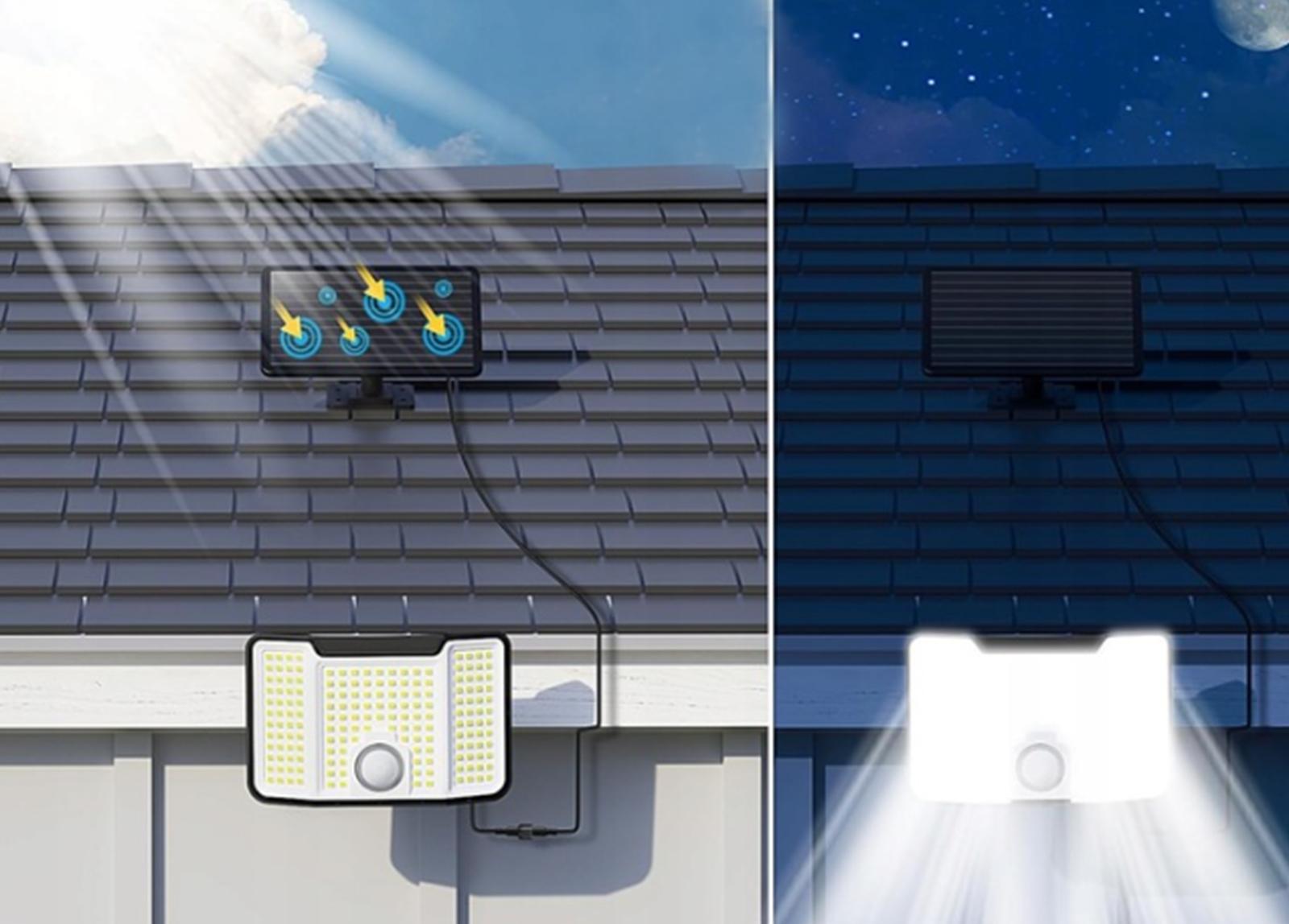 Naświetlacz Solarny Lampa Elewacyjna LED 6500K IP44 Czujnik Ruchu i Zmierzchu LENO LUMILED - czwarta cecha produktu
