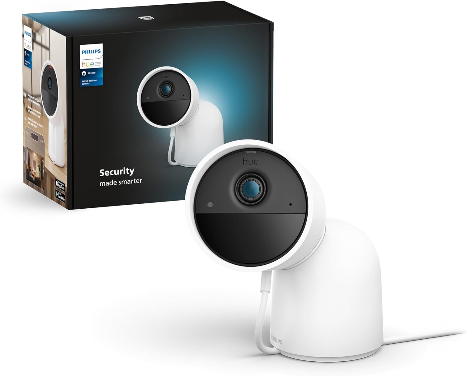 Kamera Przewodowa Wewnętrzna IP 1080p Full HD CMOS Biała Zigbee WiFi SMART Security Camera Secure Philips HUE - główne zdjęcie produktu