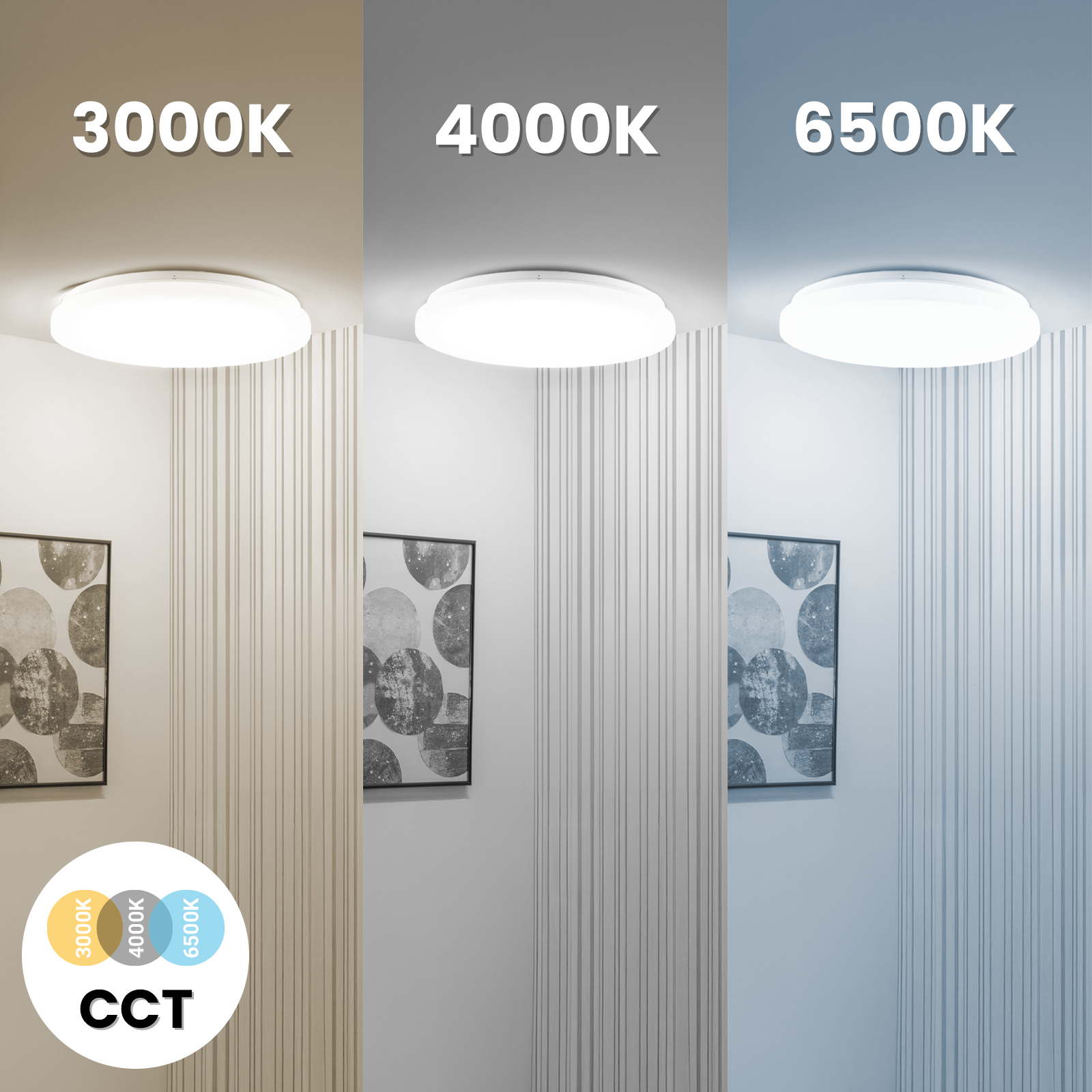 Plafon LED Lampa Sufitowa Natynkowa SALUS2 72W IP44 CCT Biały Okrągły 50cm + PILOT LUMILED - pierwsza cecha produktu