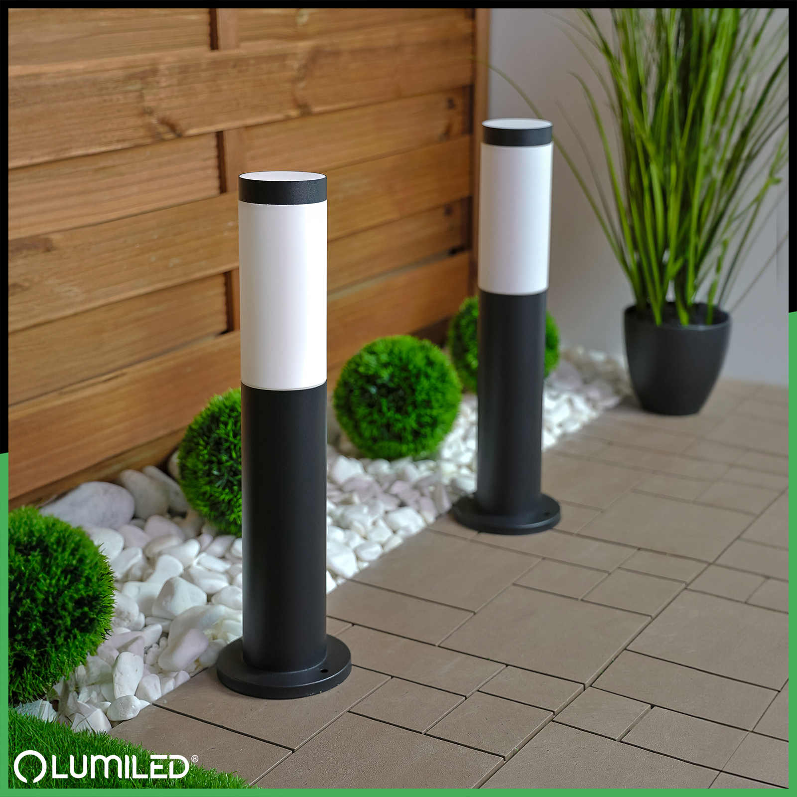 Lampa Ogrodowa Zewnętrzna E27 CZARNY SŁUPEK 45cm Lilium LUMILED - obszar zastosowań