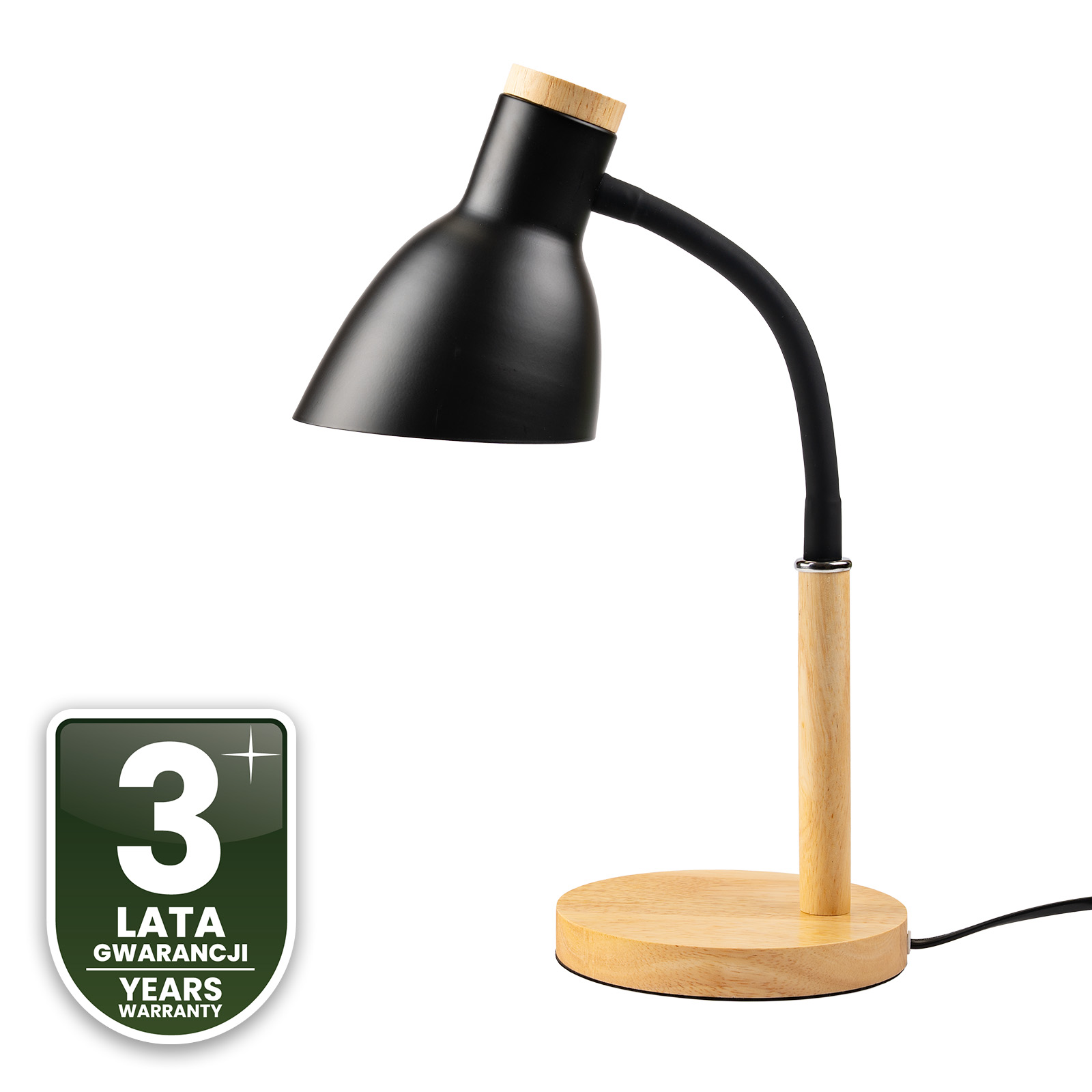 Lampka Biurkowa Szkolna Kreślarska Stołowa Dekoracyjna E27 NIKO Czarna Lumiled - czwarta cecha produktu