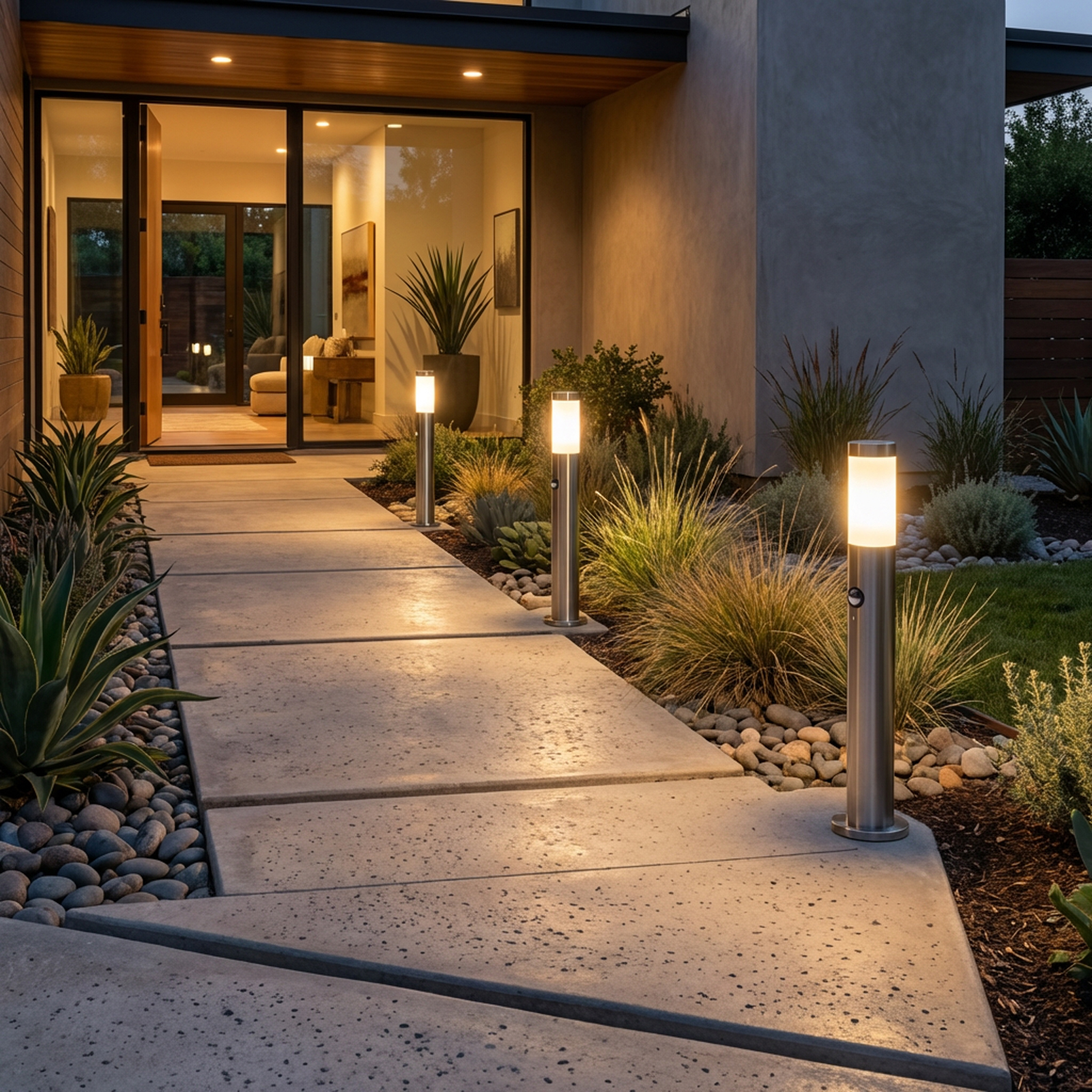 Lampa Ogrodowa Zewnętrzna E27 INOX SŁUPEK 65cm z Czujnikiem Ruchu Lilium LUMILED - obszar zastosowań