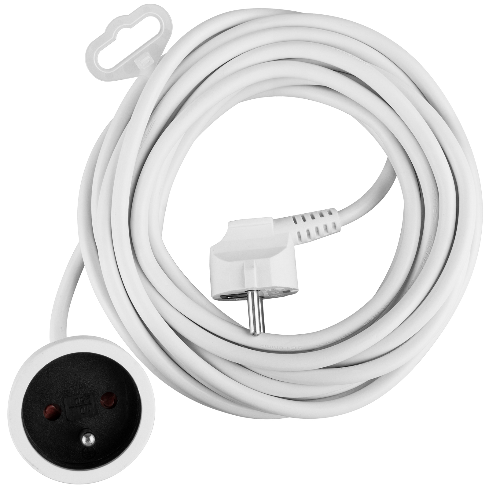 Przedłużacz Sieciowy Kabel z Uziemieniem Listwa Zasilająca 1 Gniazdo 7m Biały Sznur Lendo Lumiled - trzecia cecha produktu