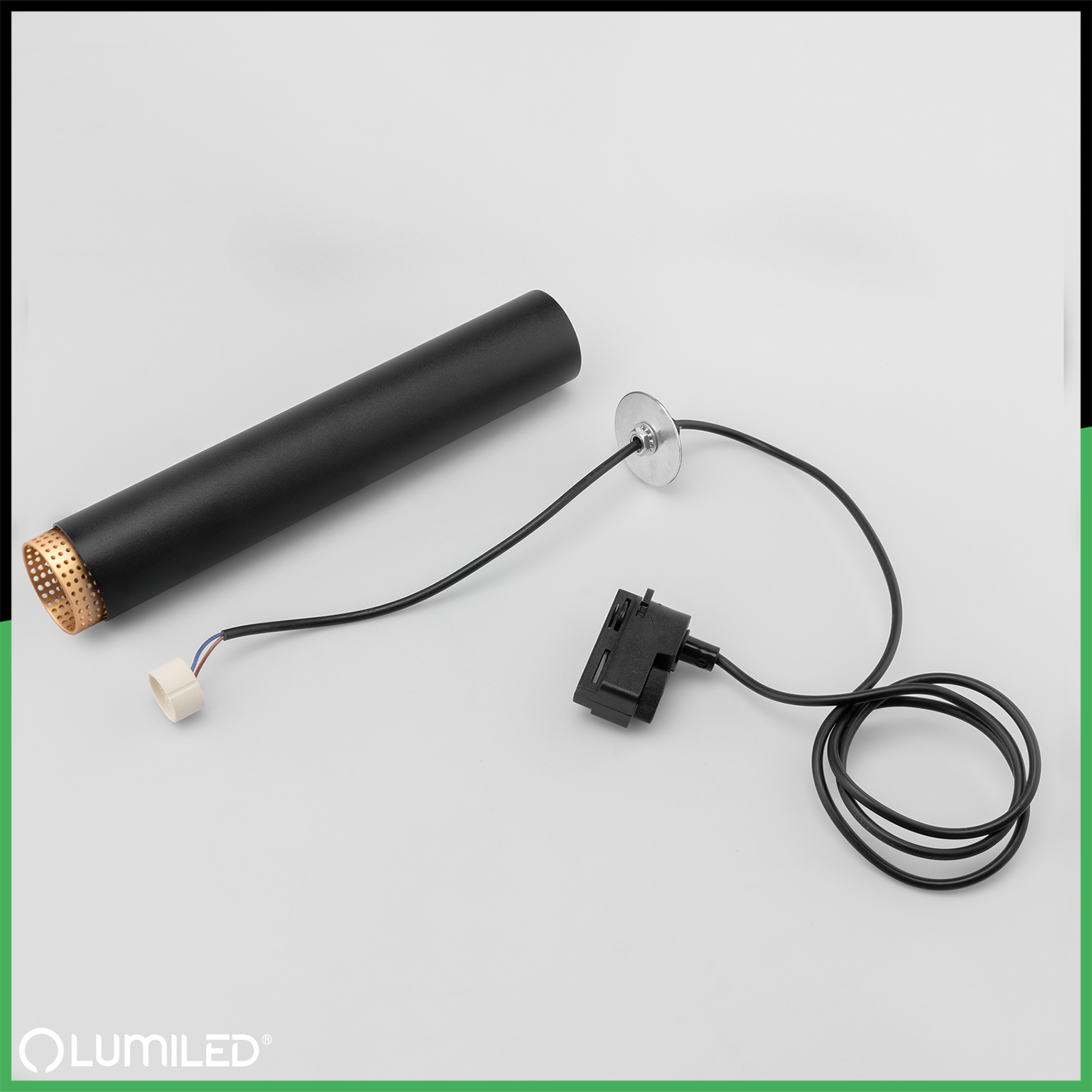 Lampa Wisząca Sufitowa Zwis 29cm Reflektor GU10 LED ELIGIS Czarny LUMILED - skład produktu