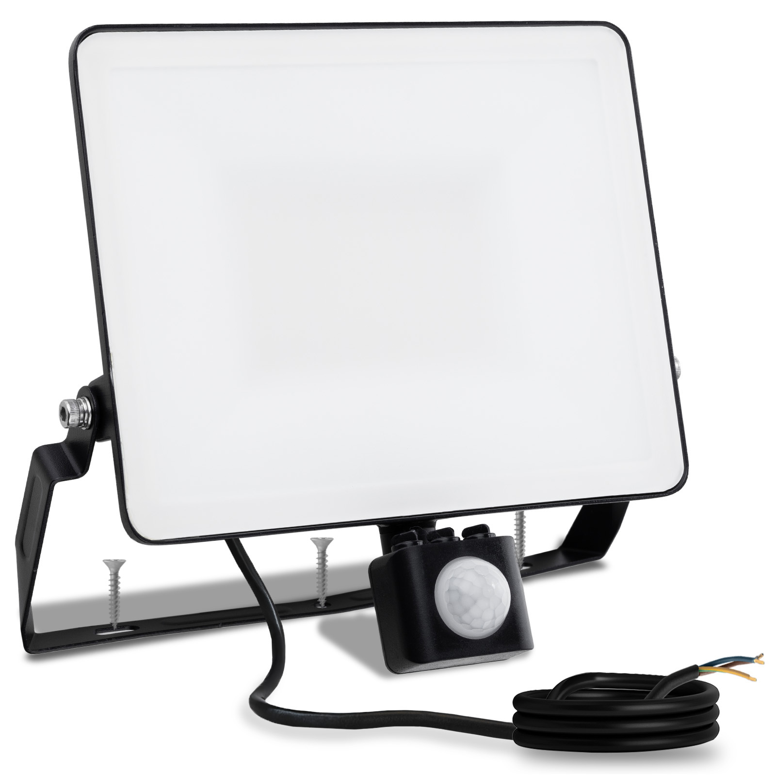 Naświetlacz LED AZZLER 50W 6000lm 4000K IP44 Halogen Zewnętrzny Lampa z Czujnikiem Ruchu Czarny LUMILED - druga cecha produktu
