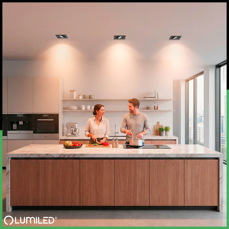 Oprawa Halogenowa Podtynkowa Ruchoma Kwadratowa Czarna GU10 MR16 VENTUS Lumiled - obszar zastosowań