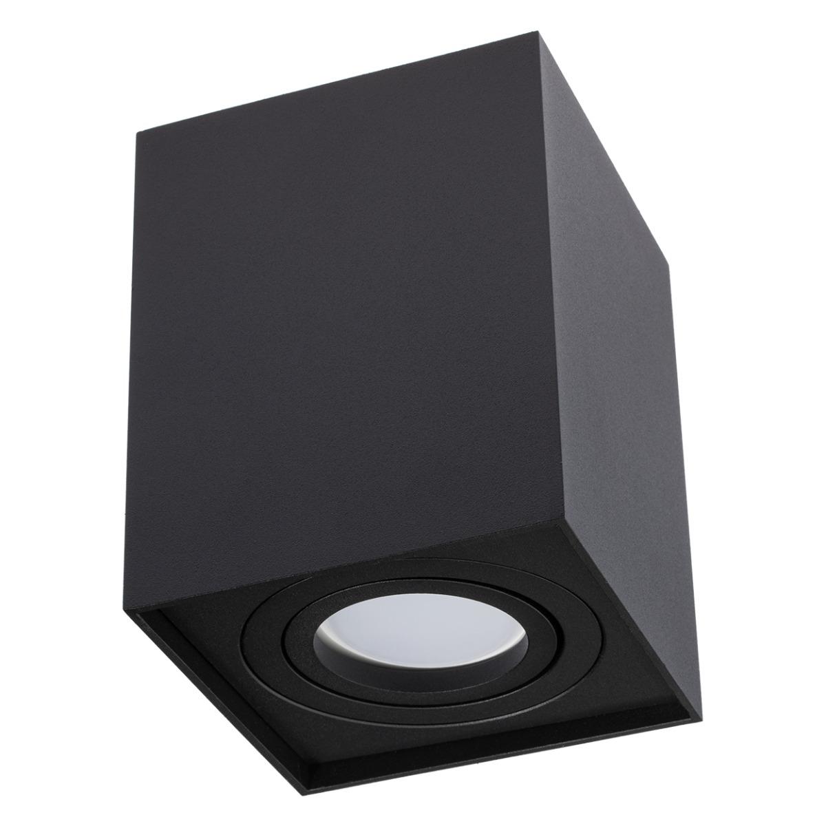 Oprawa Natynkowa HALOGENOWA Spot Tuba Ruchoma GU10 Kwadratowa Czarna 115mm AMAT-L LUMILED - trzecia cecha produktu