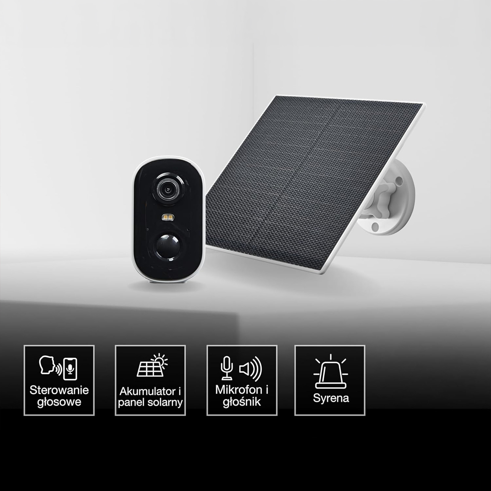 Kamera Solarna Zewnętrzna Regulowana 2K QHD Czujnik Ruchu Alarm IP66 Smart Wifi Biała Osram - trzecia cecha produktu