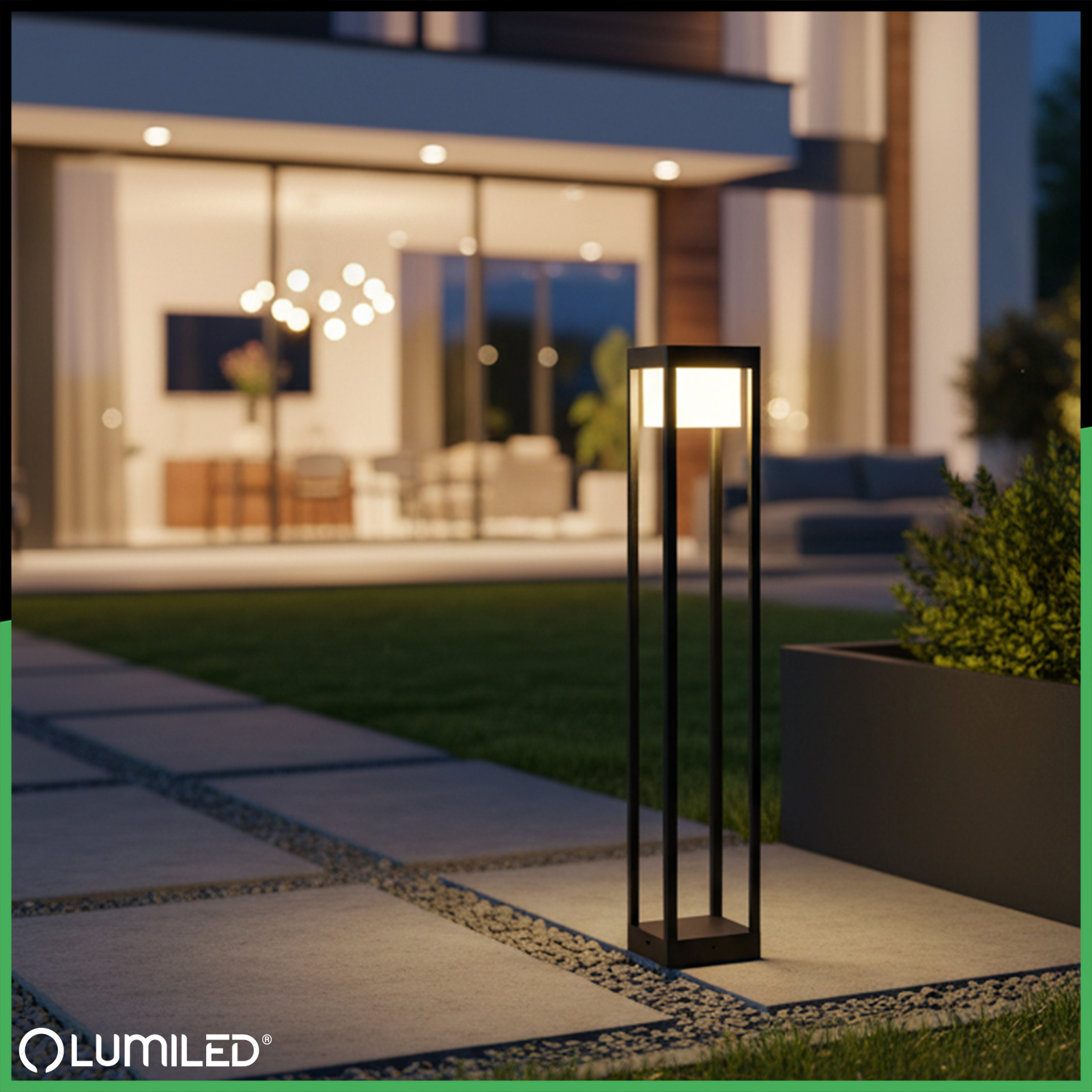 Lampa Ogrodowa Słupek Zewnętrzny Stojący LED 12W 3000K 80cm Czarny QUERCUS LUMILED - obszar zastosowań