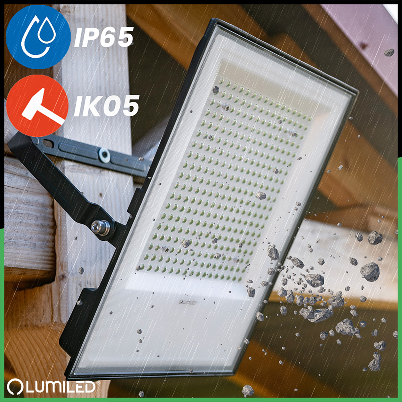 Naświetlacz LED Zewnętrzny BRIGHT Wodoodporny 200W 22000lm 4000K LUMILED - trzecia cecha produktu
